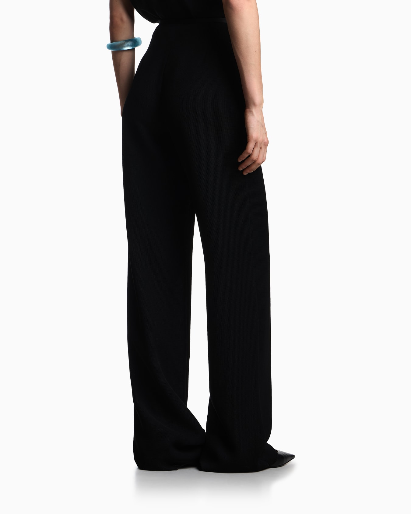 Pantalon palazzo en tissu technique gaufré ASV Diapositive 2