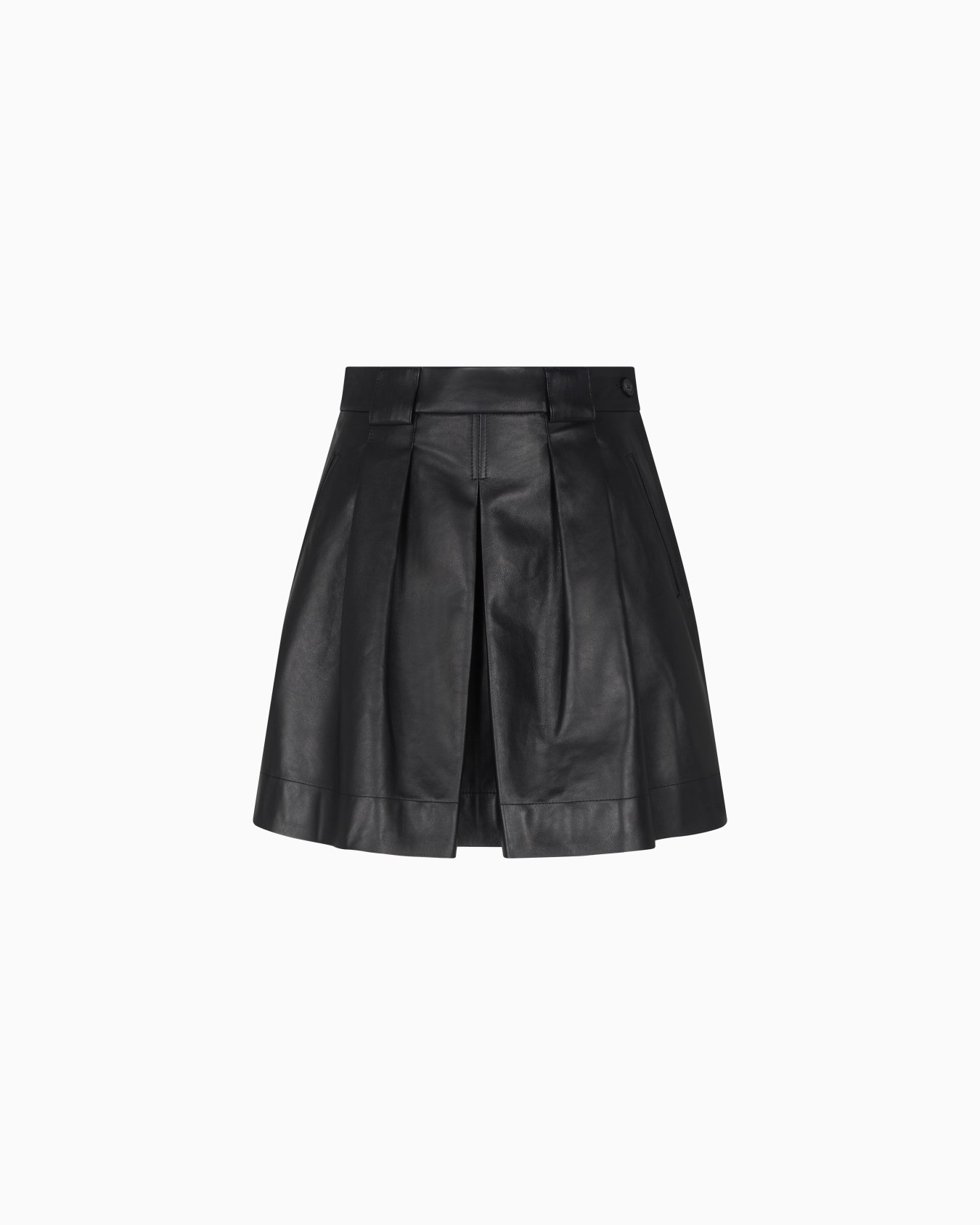 Nappa lambskin skirt with godet pleat Slide 0