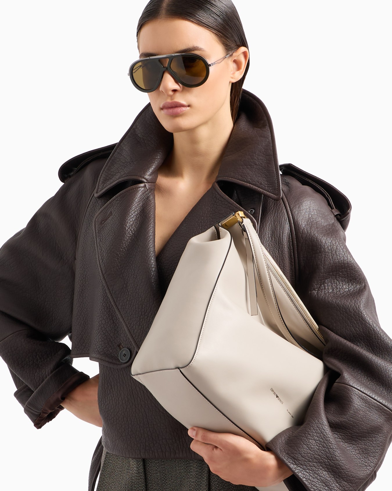 Natural-grain nappa lambskin biker jacket Slide 5