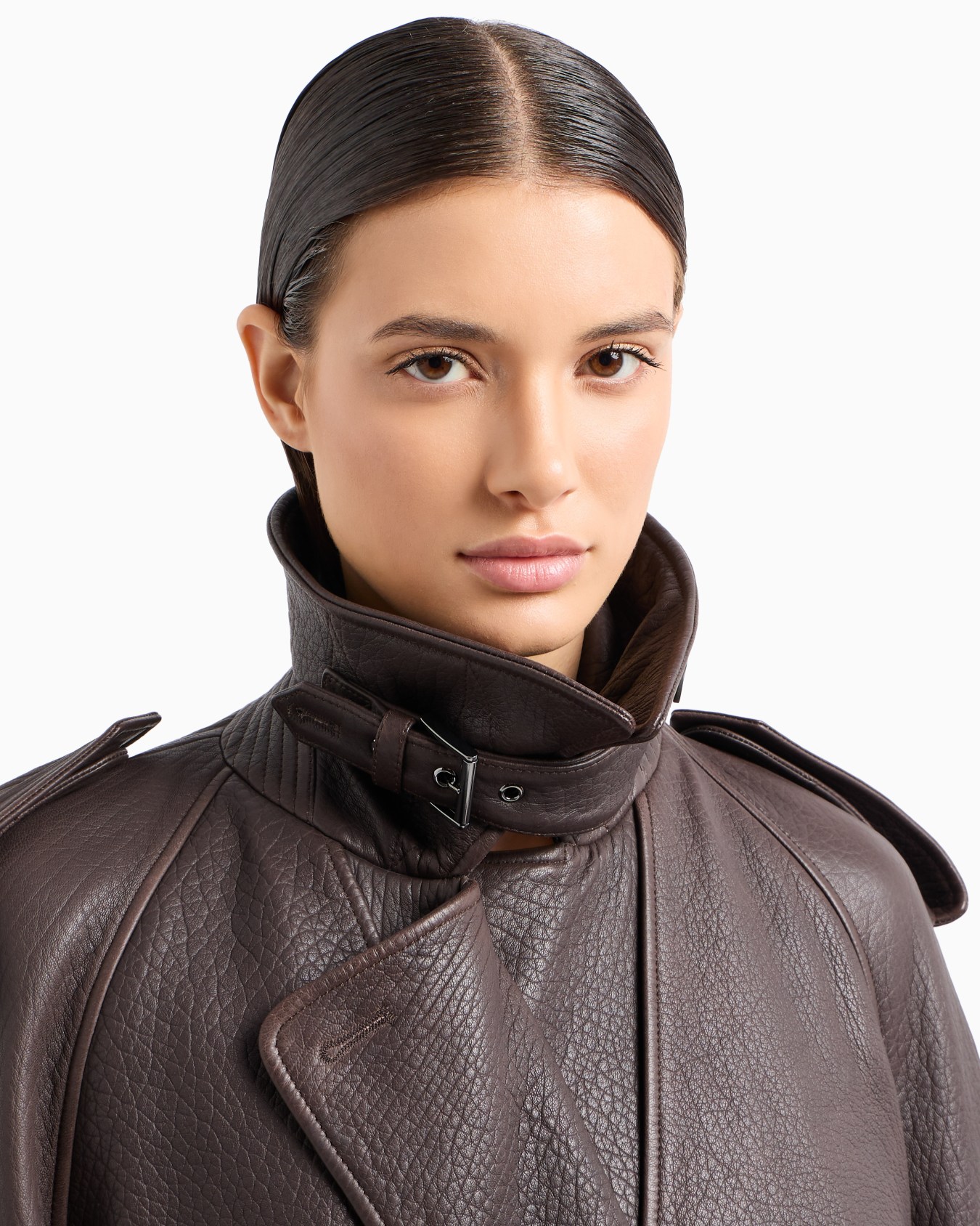 Natural-grain nappa lambskin biker jacket Slide 6