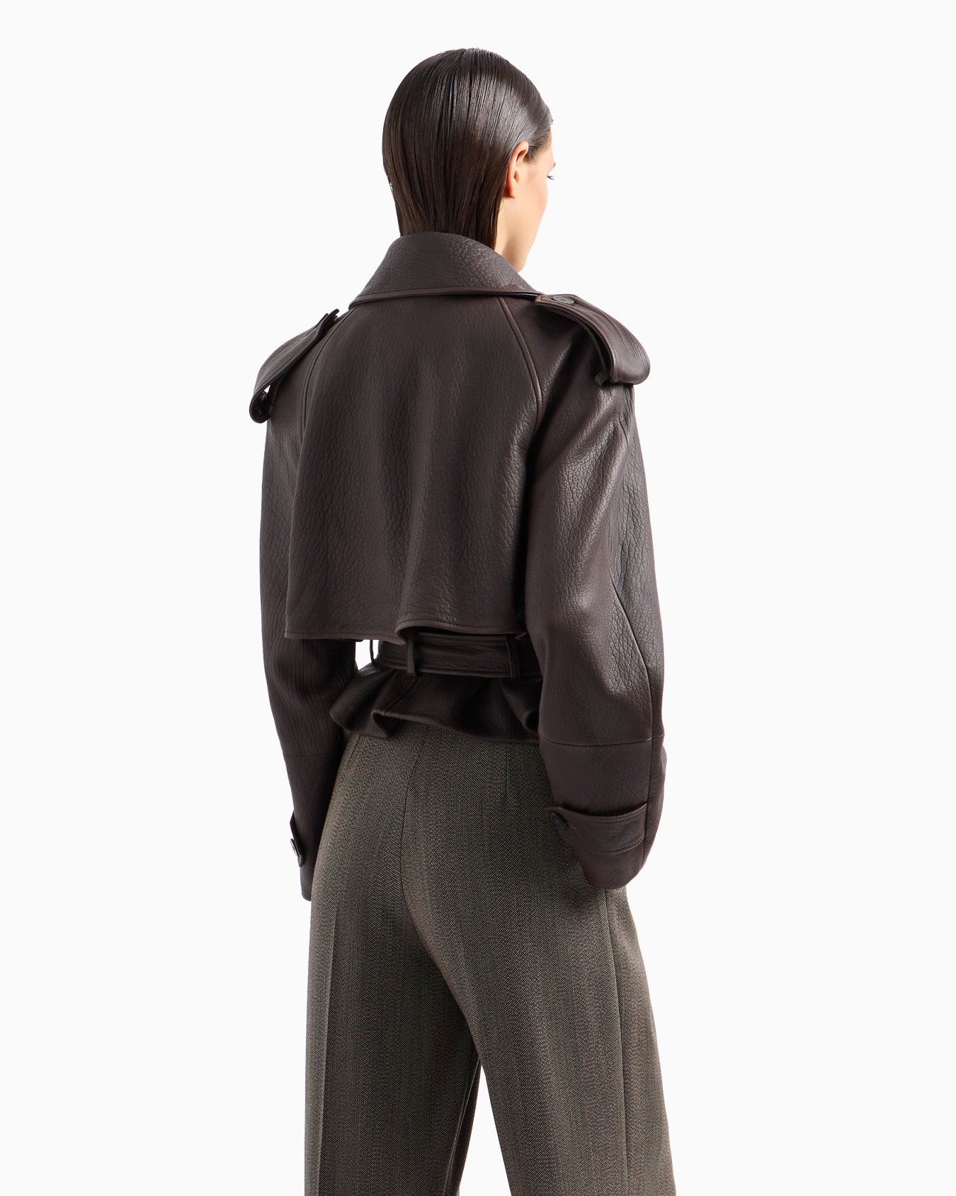 Natural-grain nappa lambskin biker jacket Slide 2