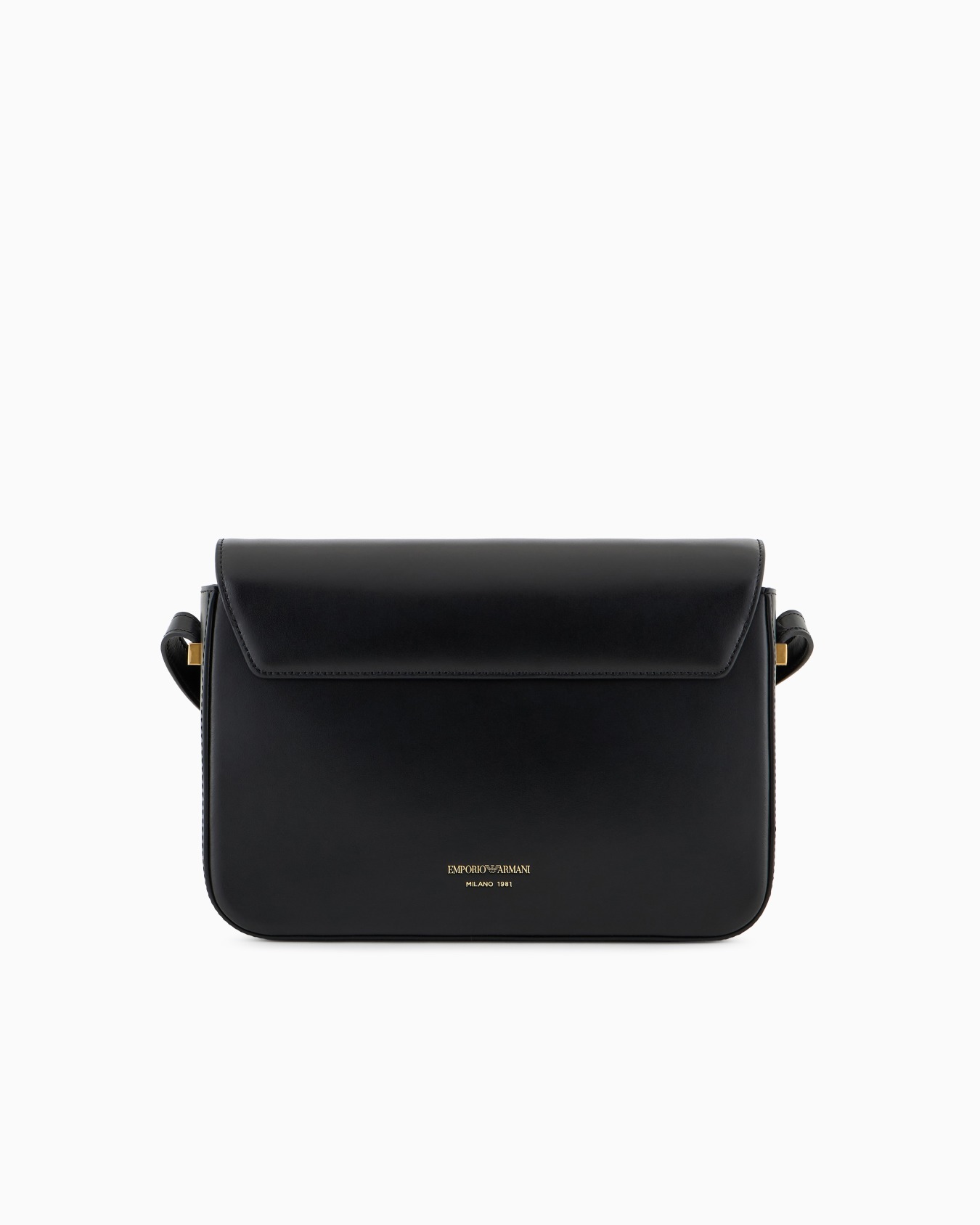 Sac porté épaule en cuir lisse avec logo aigle en métal Diapositive 2