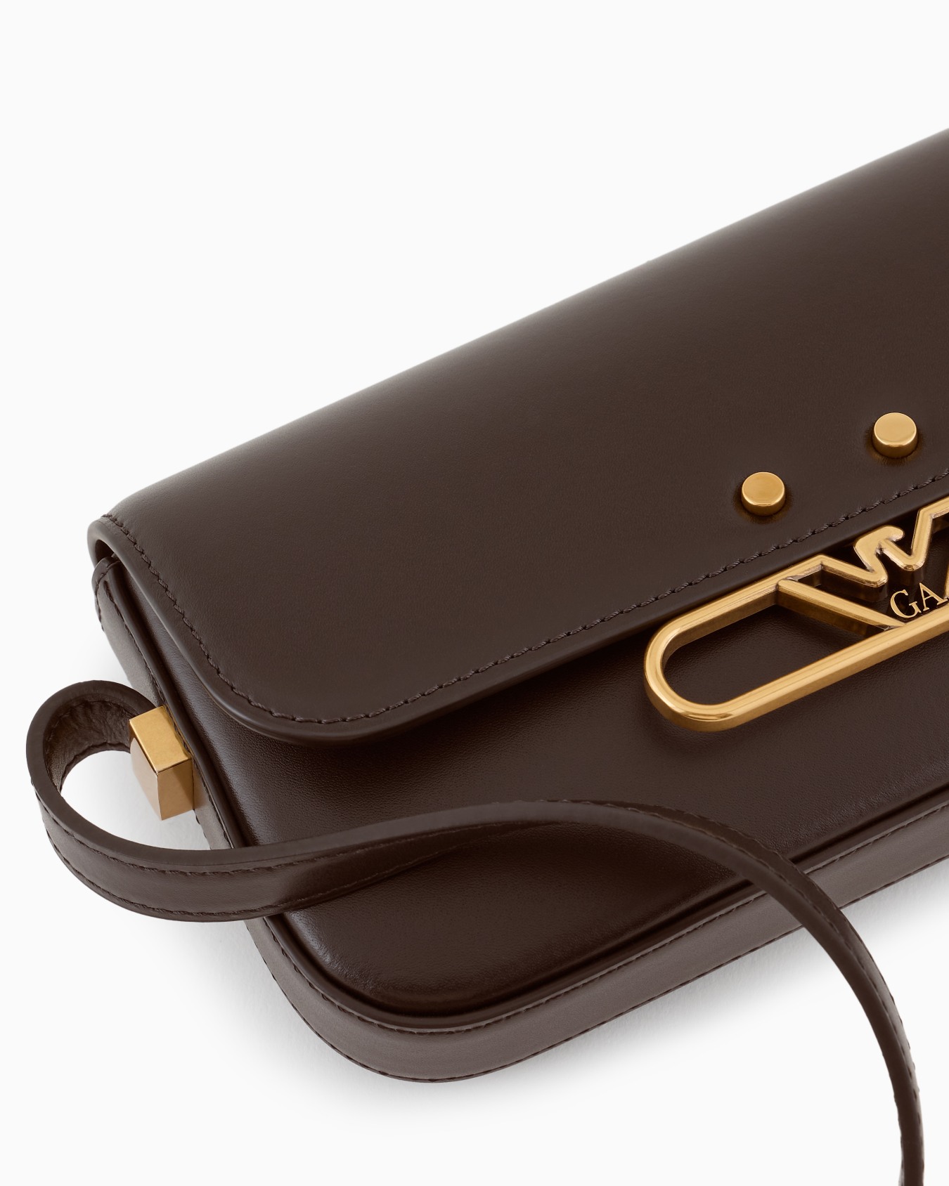 Smooth leather mini shoulder bag with metal eagle logo Slide 4