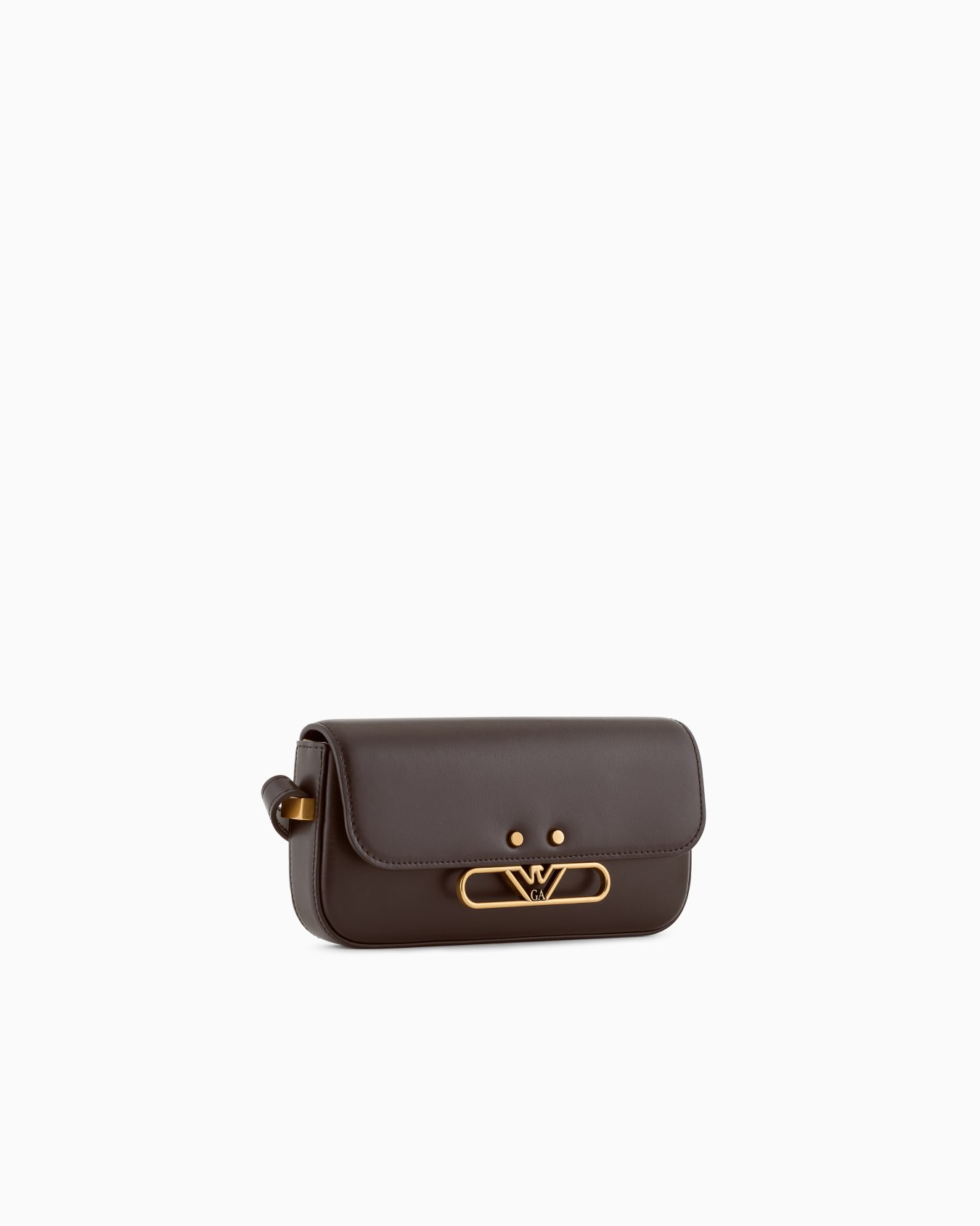 Smooth leather mini shoulder bag with metal eagle logo Slide 1