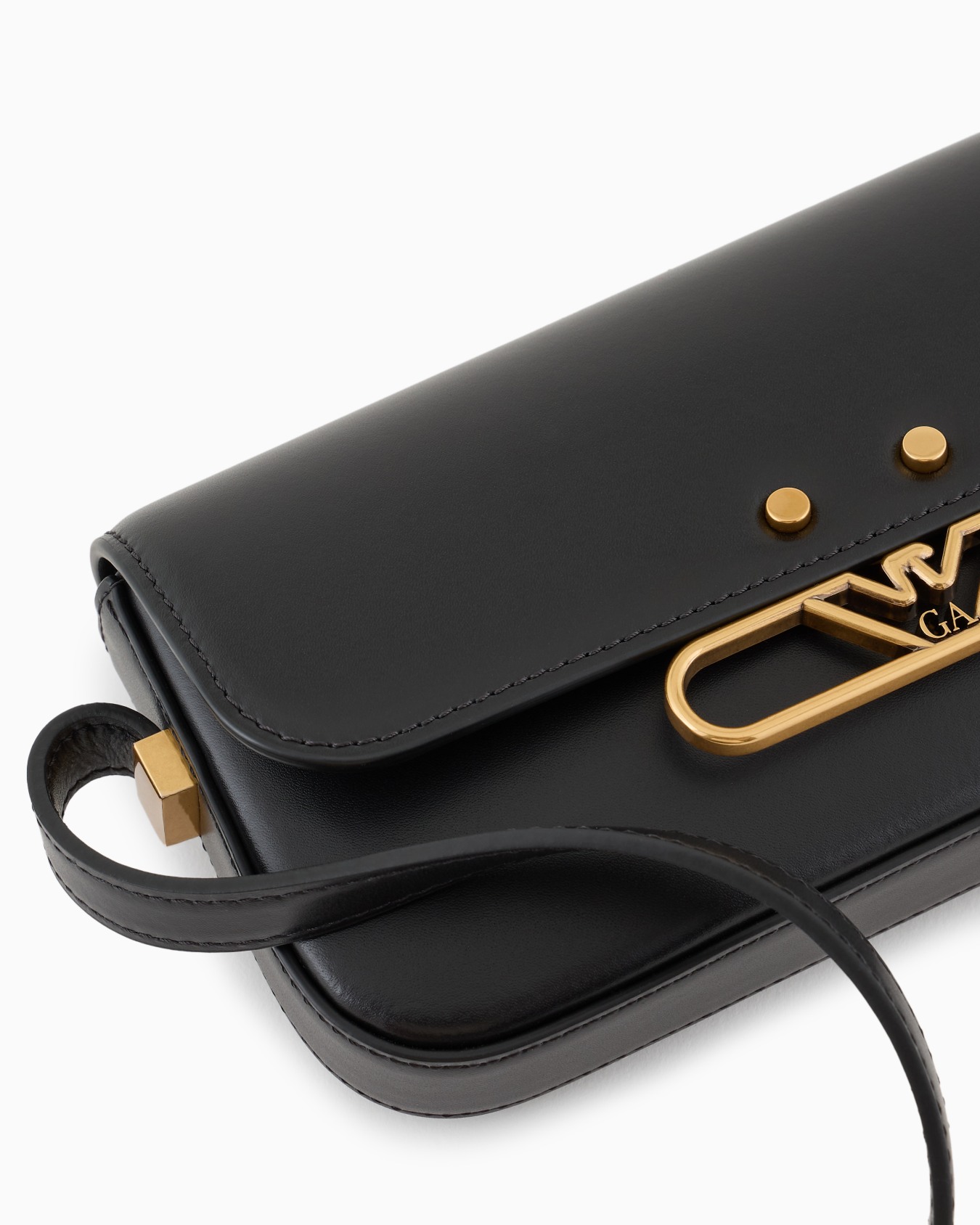 Smooth leather mini shoulder bag with metal eagle logo Slide 4