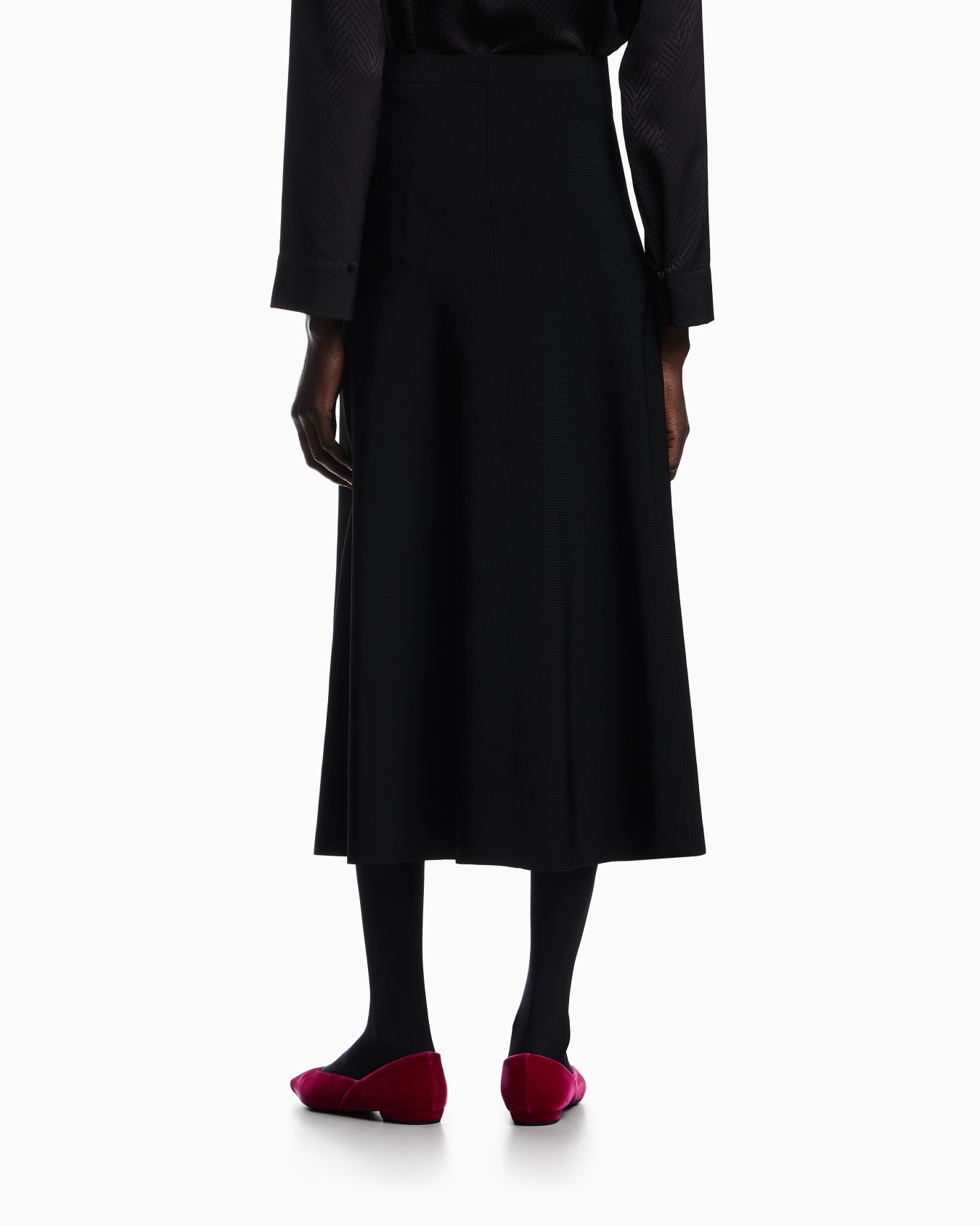 Jupe longue évasée en viscose stretch Diapositive 2