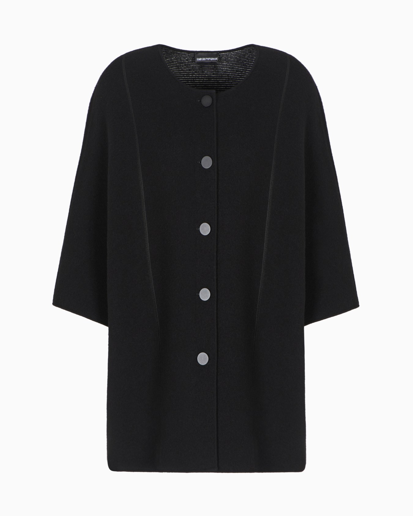 Double-sided knitted virgin wool cape Slide 4