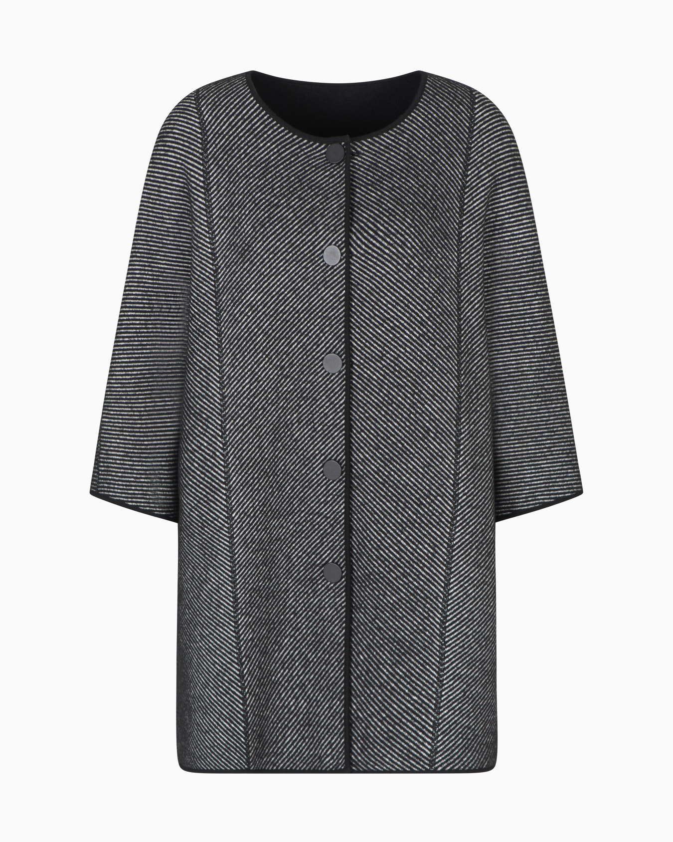 Double-sided knitted virgin wool cape Slide 0