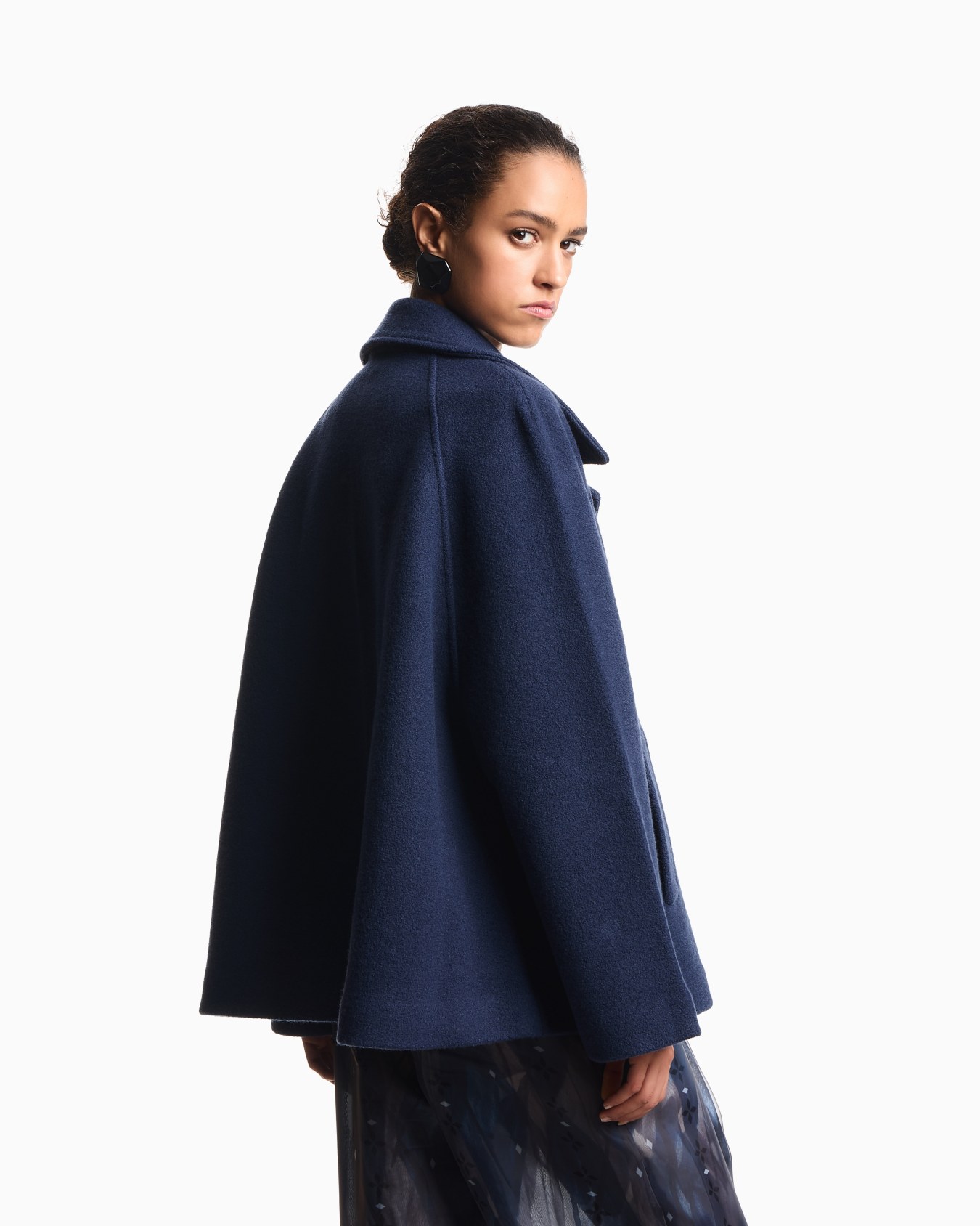 Caban croisé en laine bouillie Diapositive 2