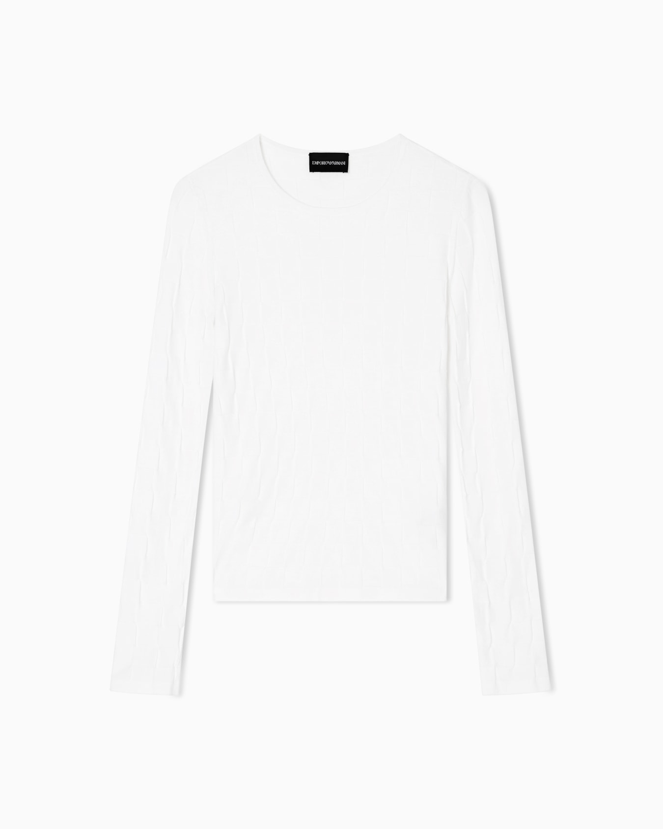 Jersey de viscosa con efecto a cuadros con elaboración en punto derecho y revés Diapositiva 0