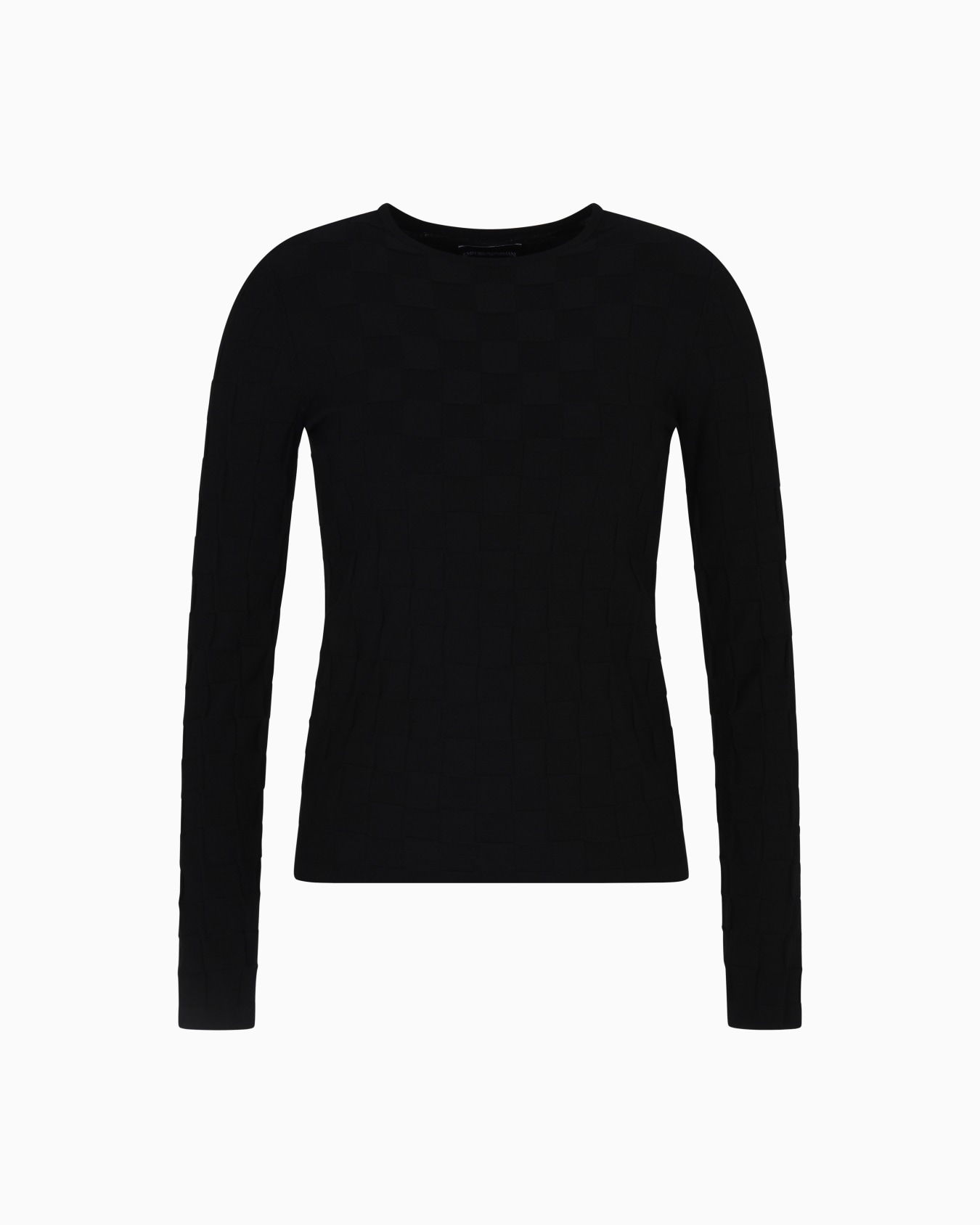 Maglia in viscosa effetto quadrettato dritto e rovescio Slide 0