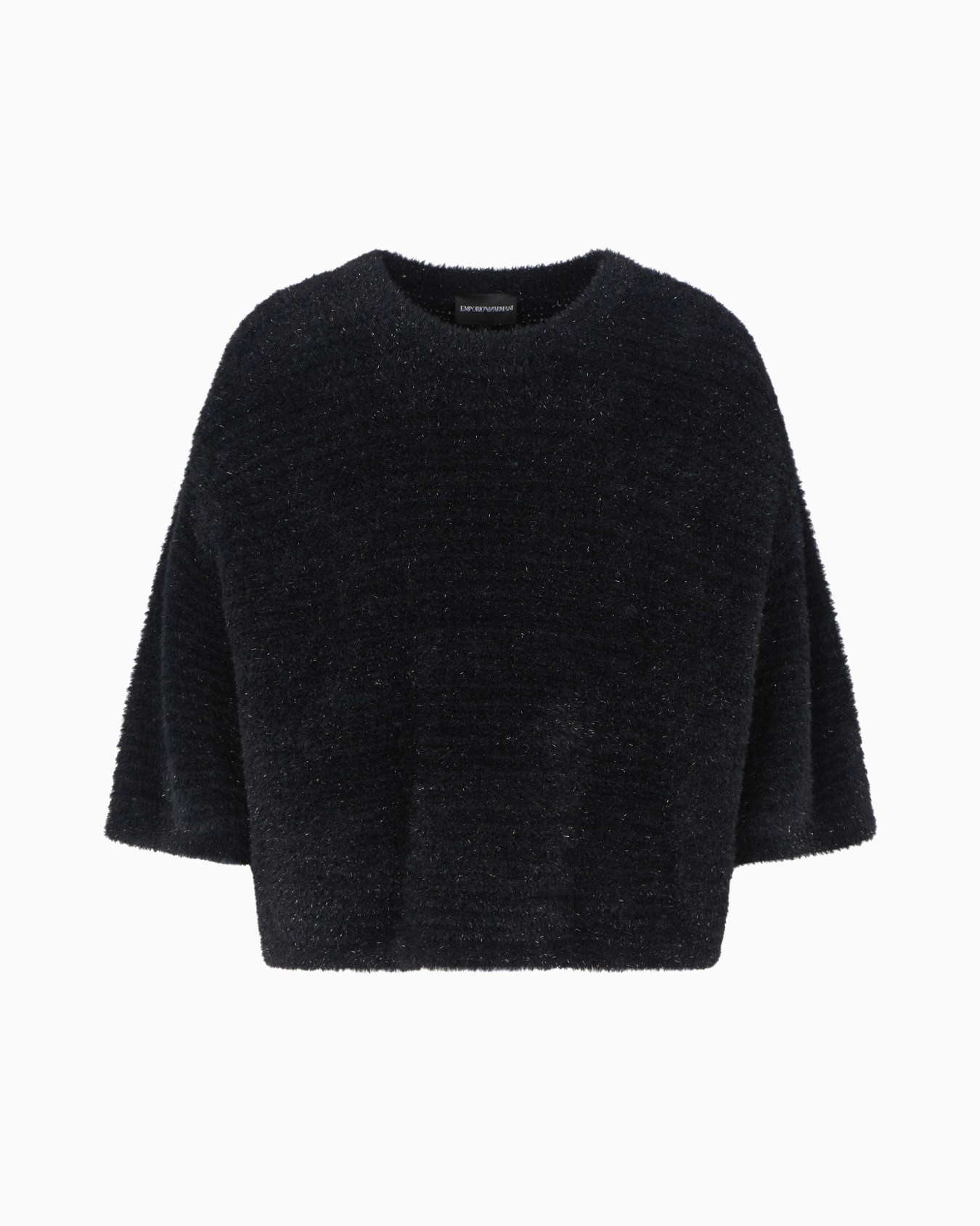 Short-sleeved jumper in a lurex links-stitch knit Slide 0