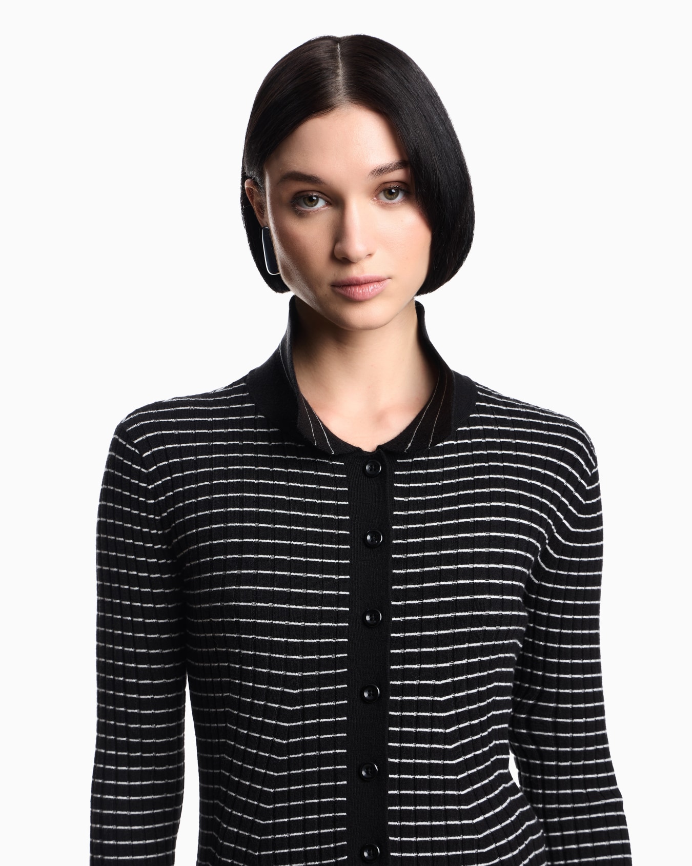 Gerippter Cardigan mit Streifen-Muster Folie 4