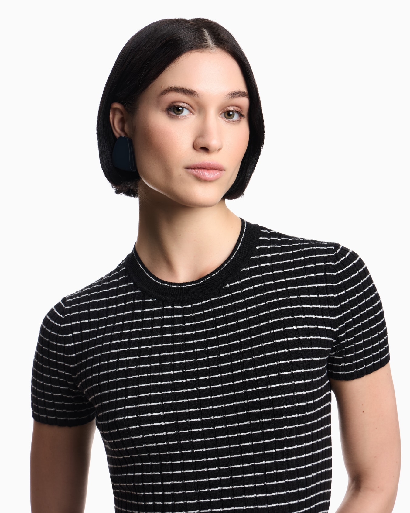 Geripptes T-Shirt mit Streifen-Muster Folie 4