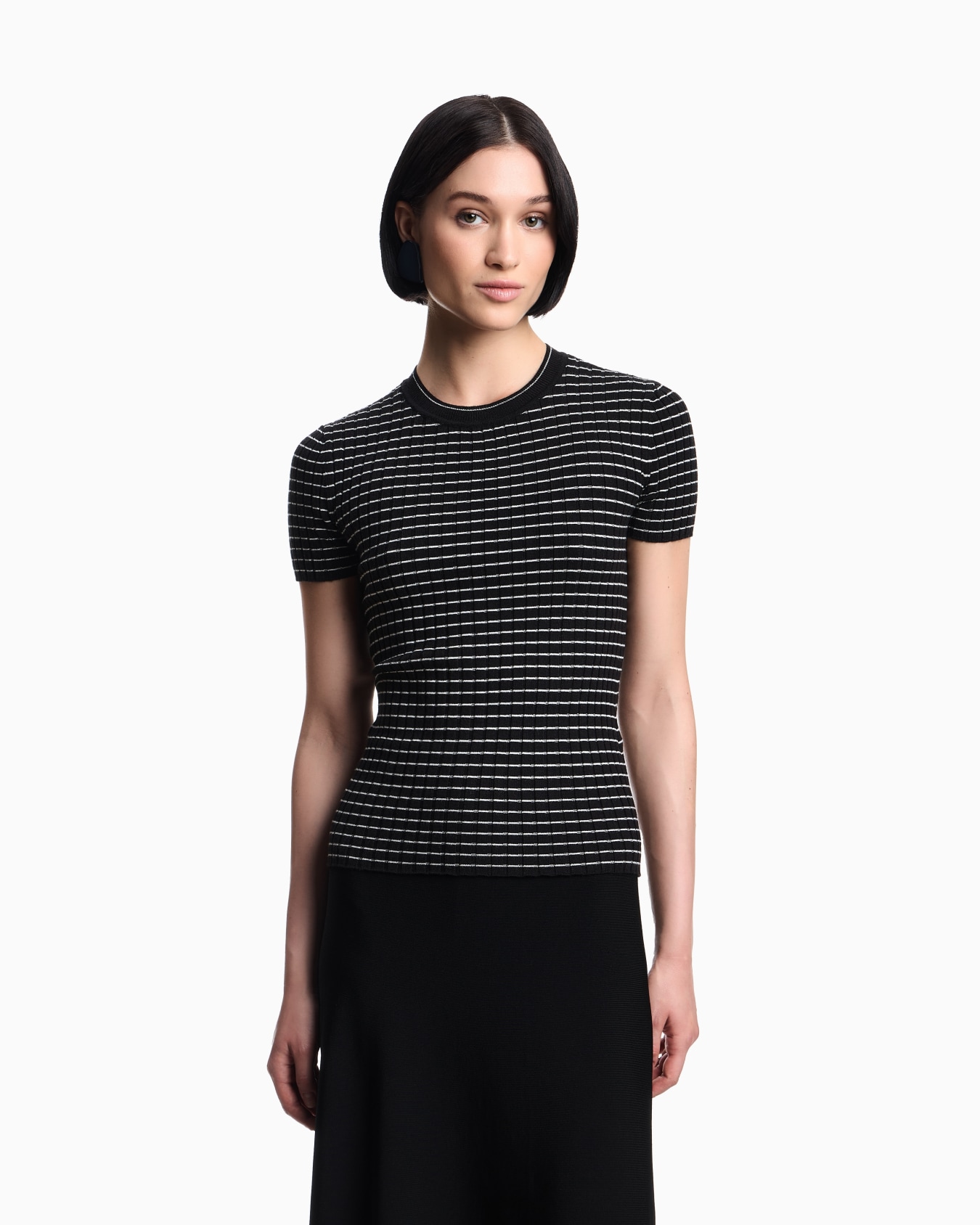 Geripptes T-Shirt mit Streifen-Muster Folie 3