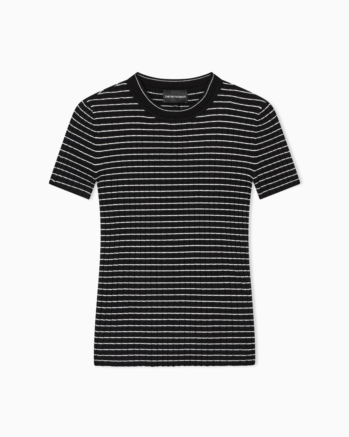 Geripptes T-Shirt mit Streifen-Muster Folie 0