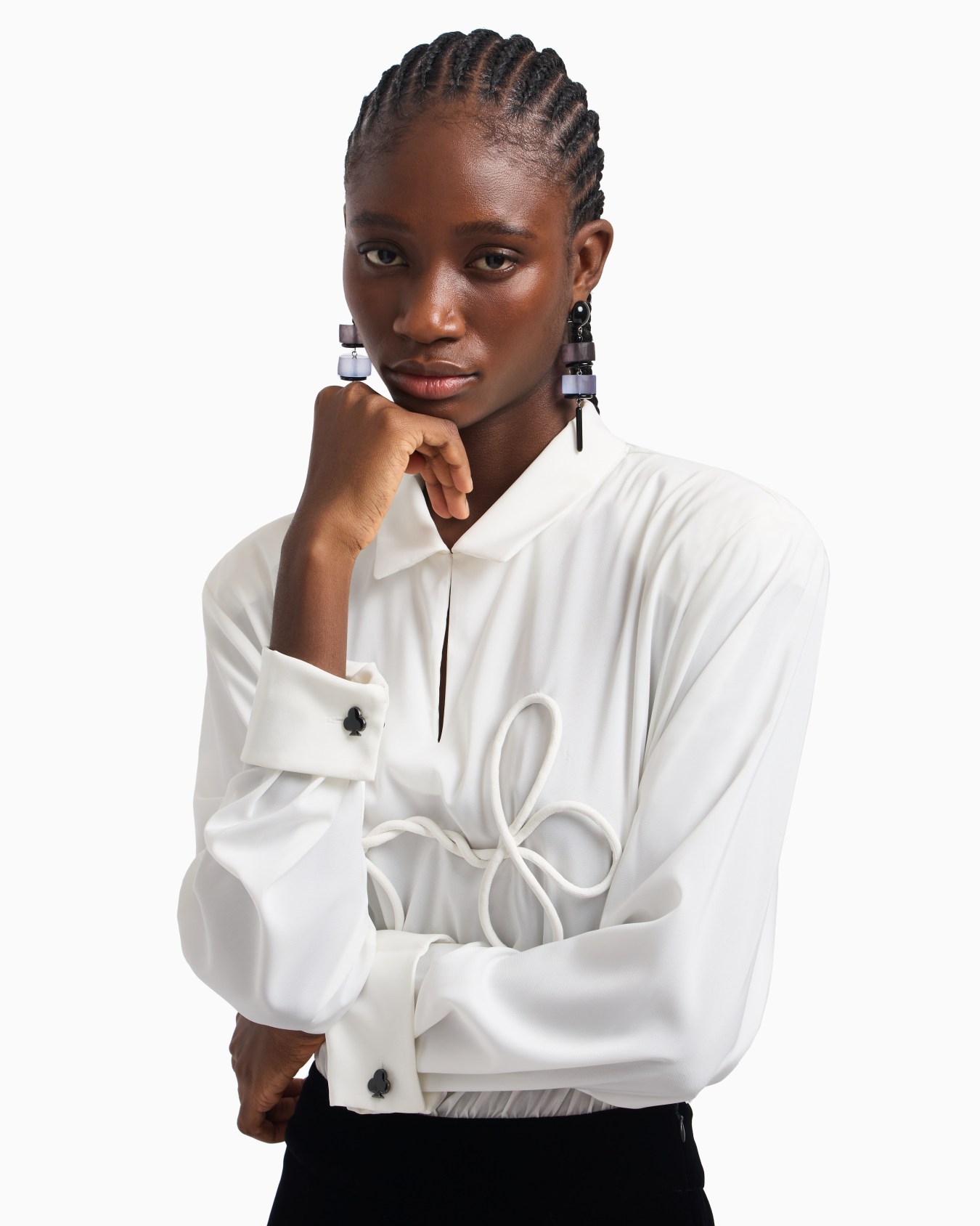 ASV Jeu de Cartes velvet dress with a two-piece effect Slide 4