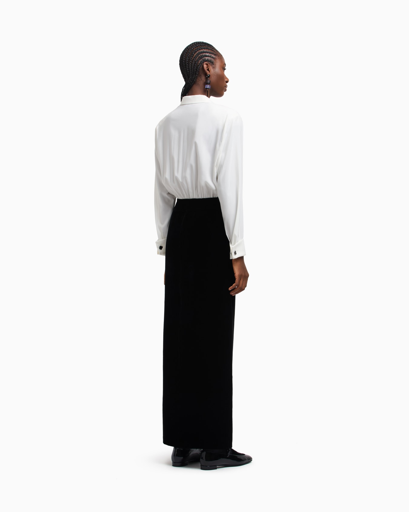 ASV Jeu de Cartes velvet dress with a two-piece effect Slide 3