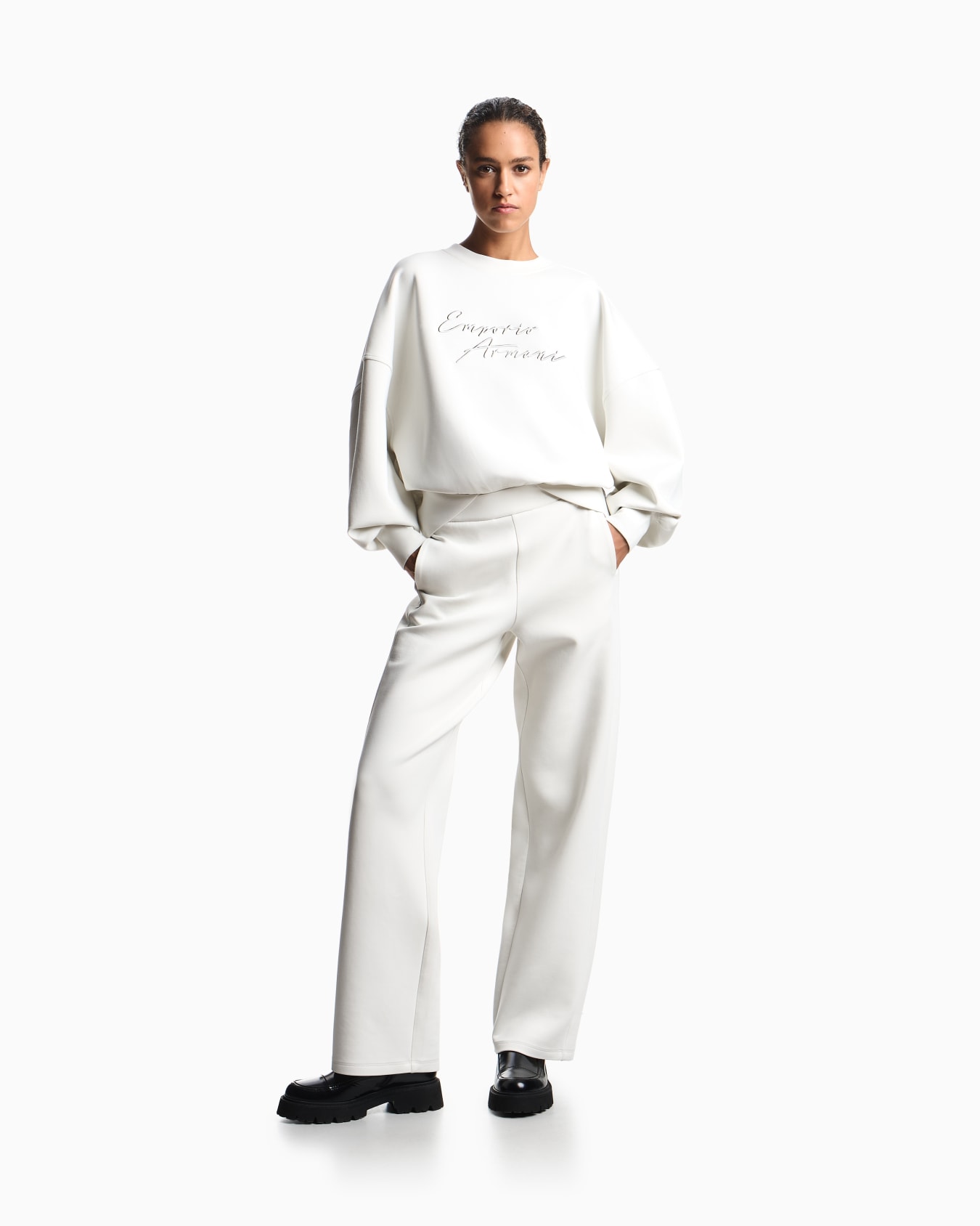 ASV double-jersey crew-neck sweatshirt with logo embroidery Slide 1