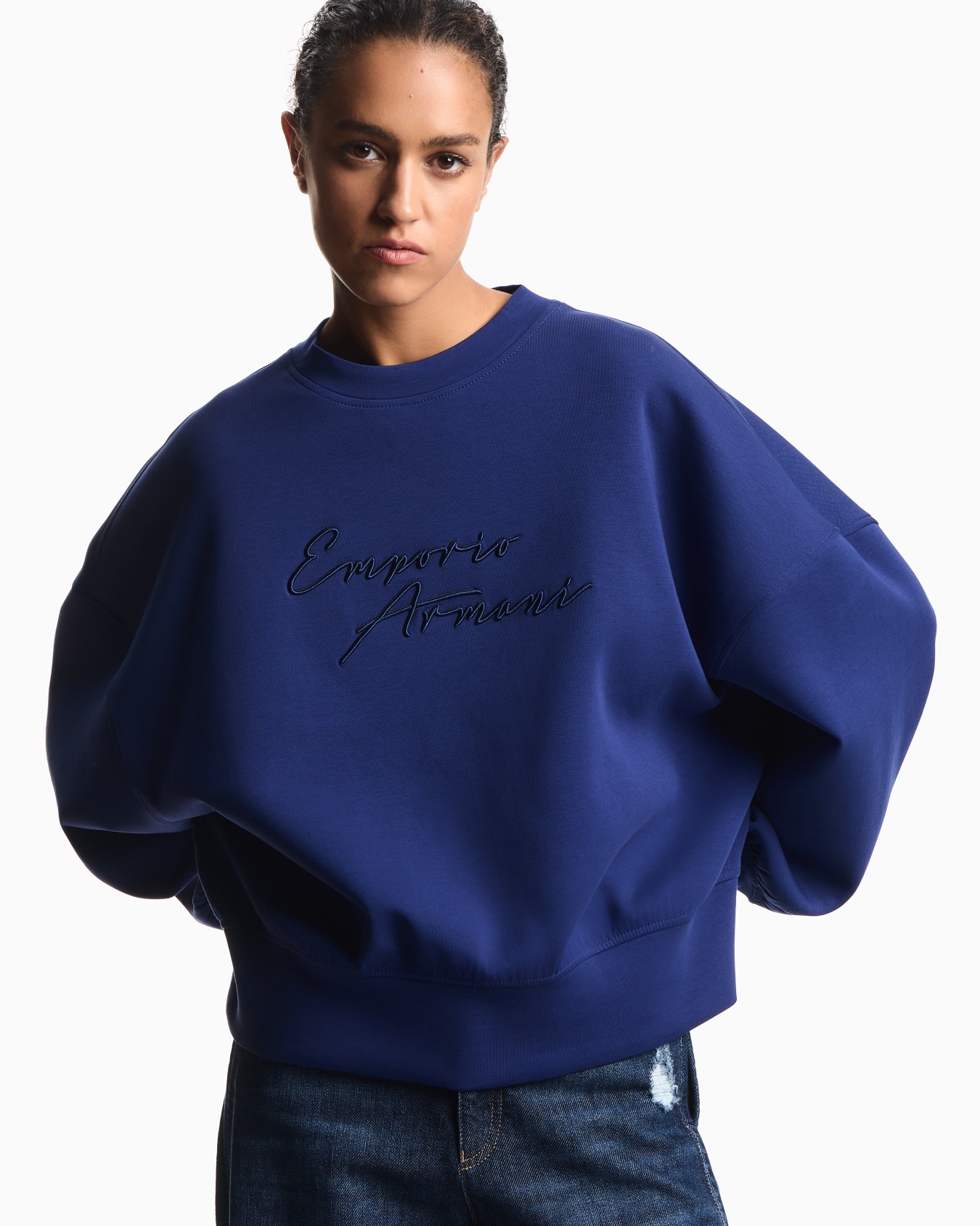 ASV double-jersey crew-neck sweatshirt with logo embroidery Slide 4
