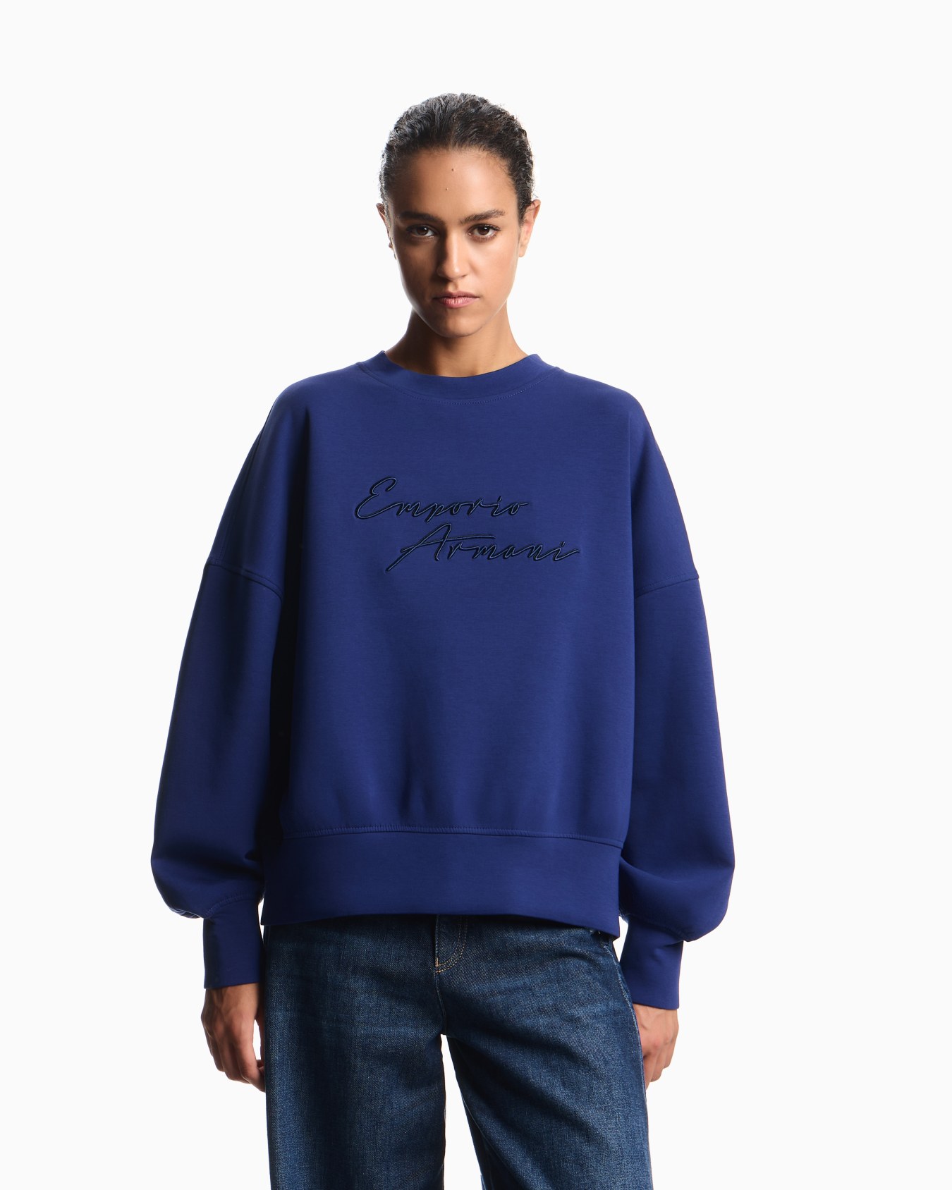 ASV double-jersey crew-neck sweatshirt with logo embroidery Slide 3