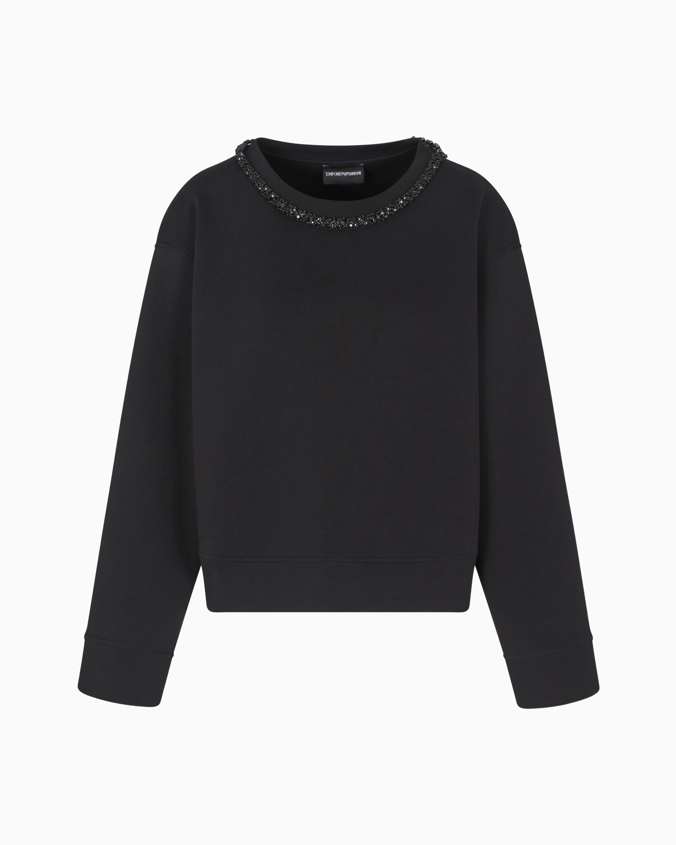 ASV double-jersey crew-neck sweatshirt with rhinestone detail Slide 0