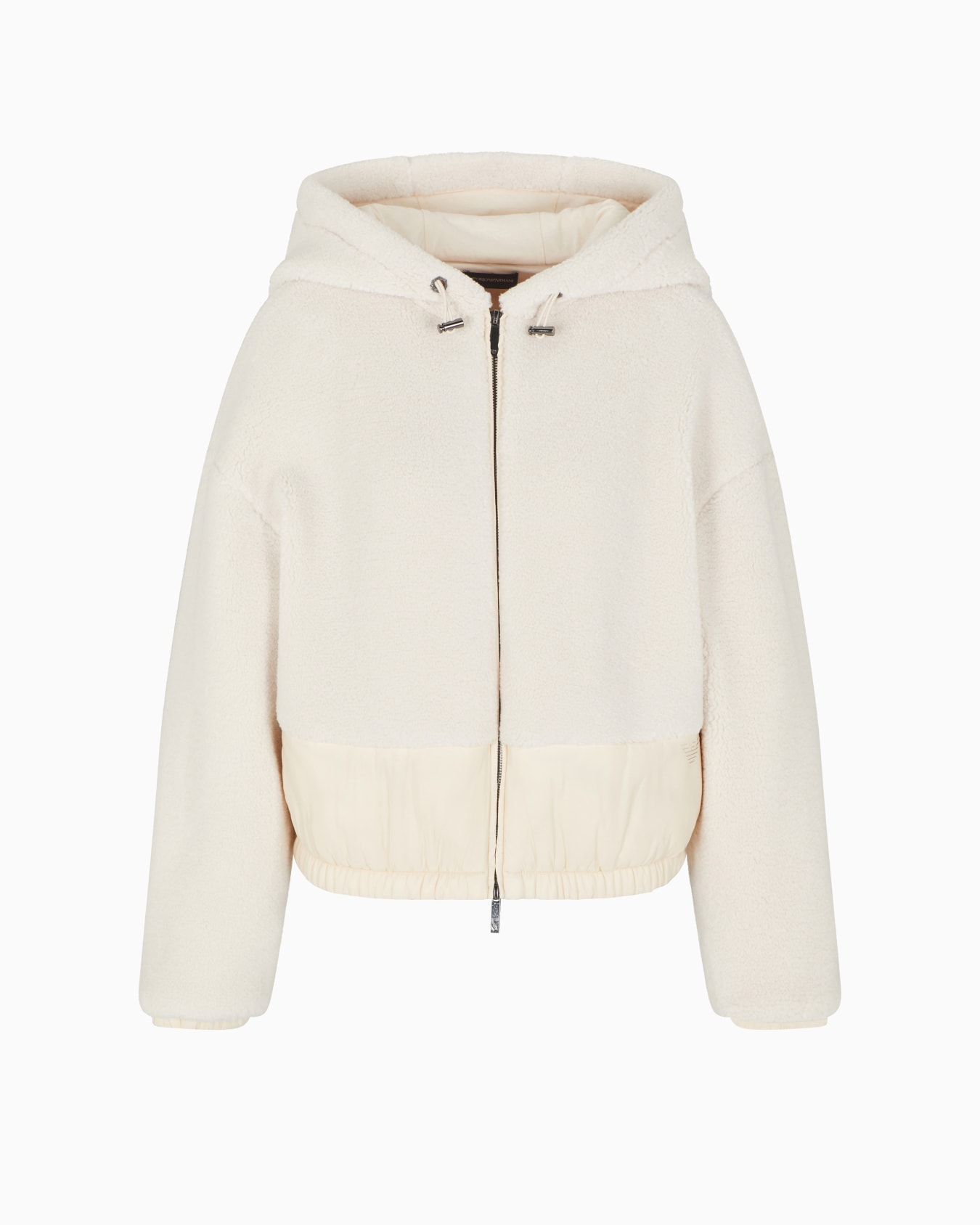 Sherpa blouson with hood and zip Slide 0
