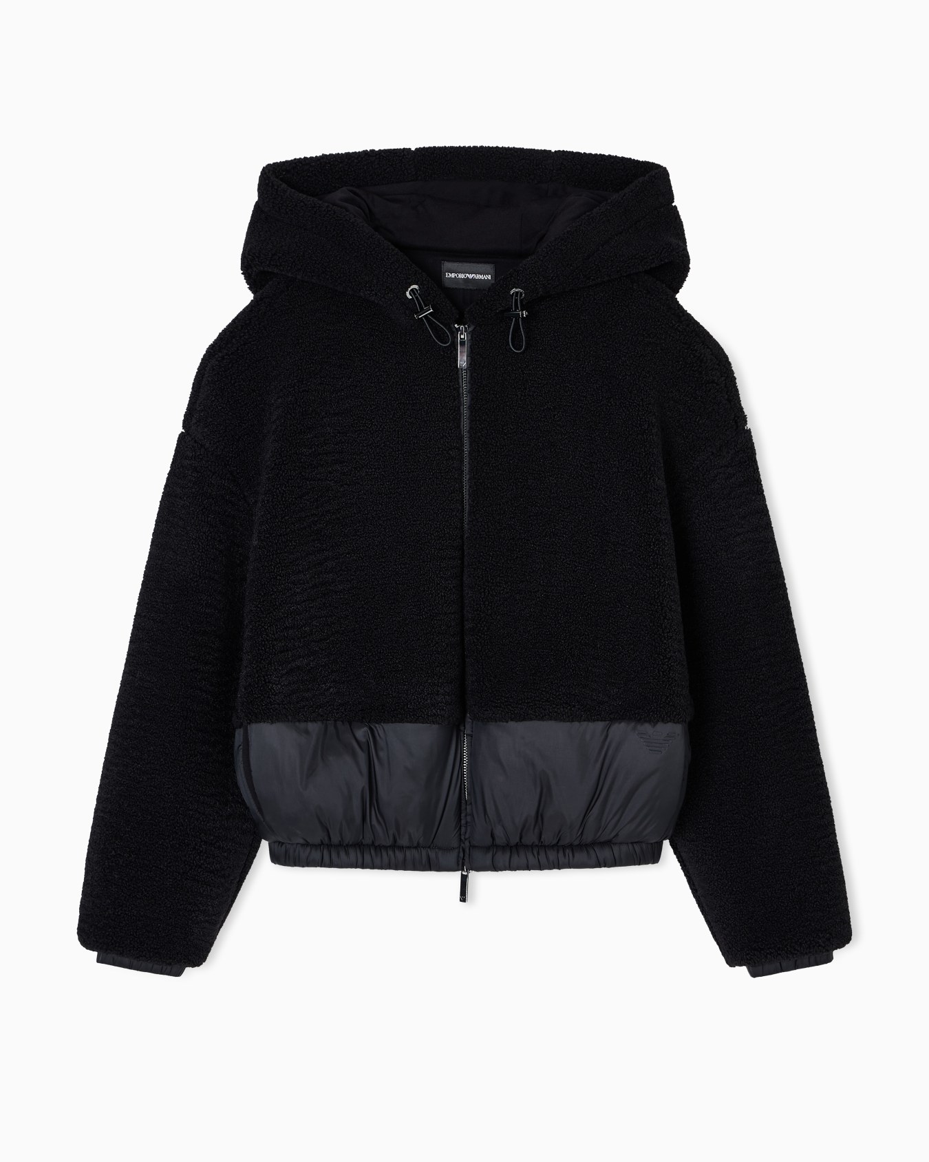 Blouson avec fermeture zippée et capuche en sherpa Diapositive 0