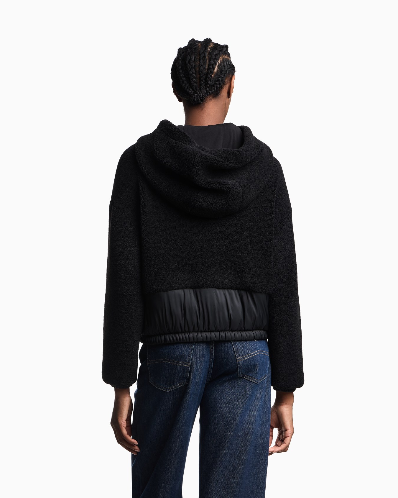 Blouson avec fermeture zippée et capuche en sherpa Diapositive 2