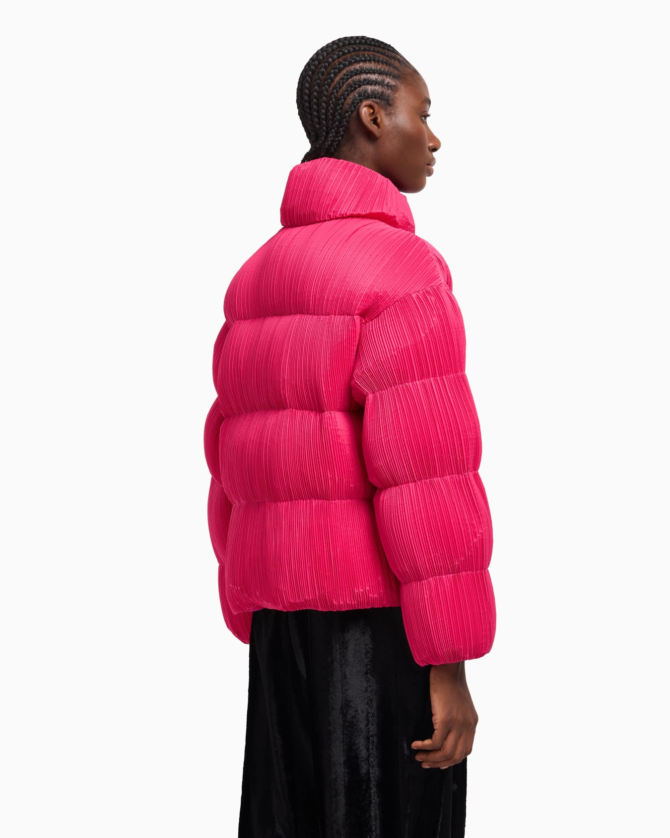Pleated technical fabric jacket Slide 1
