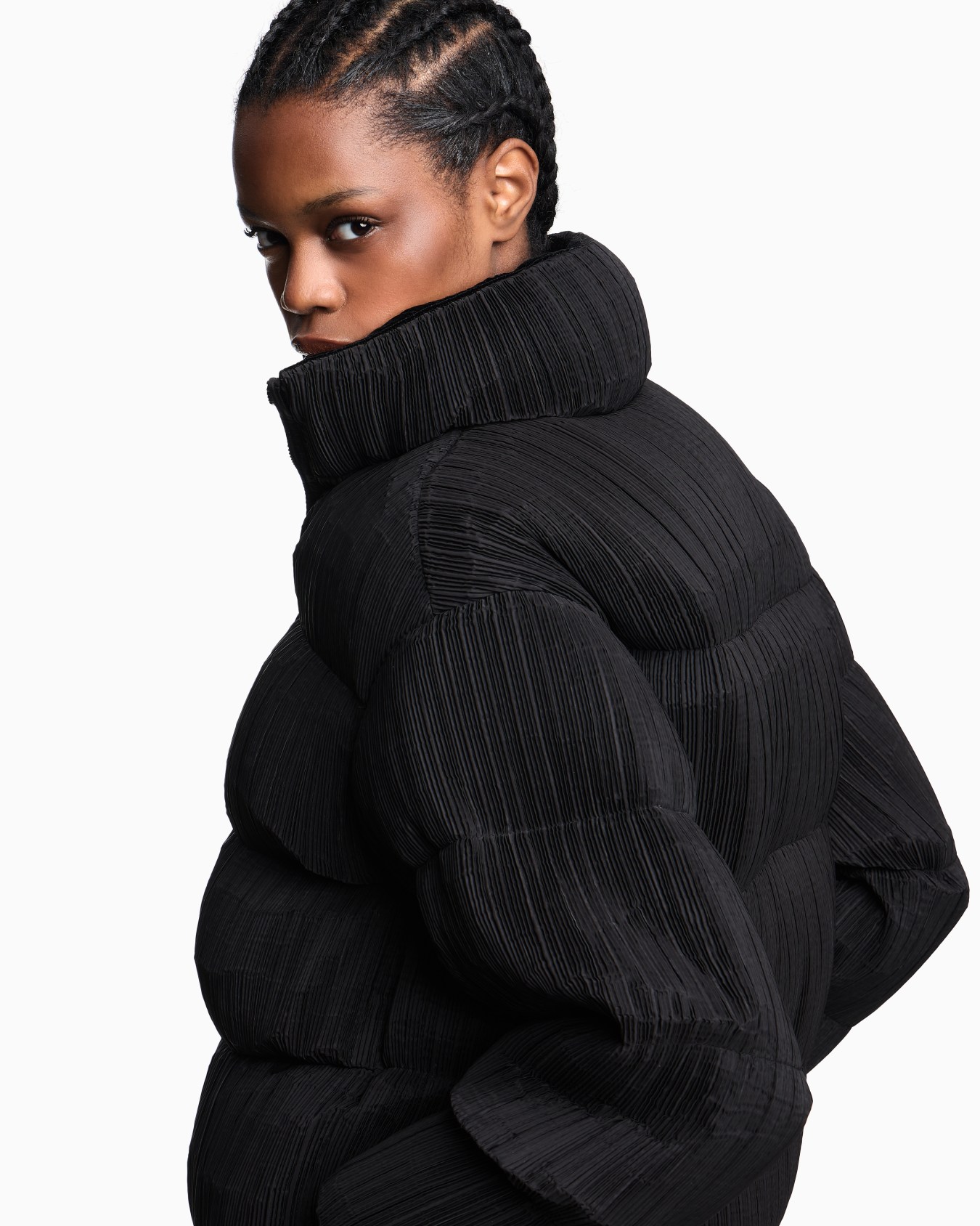 Blouson en tissu technique plissé Diapositive 5