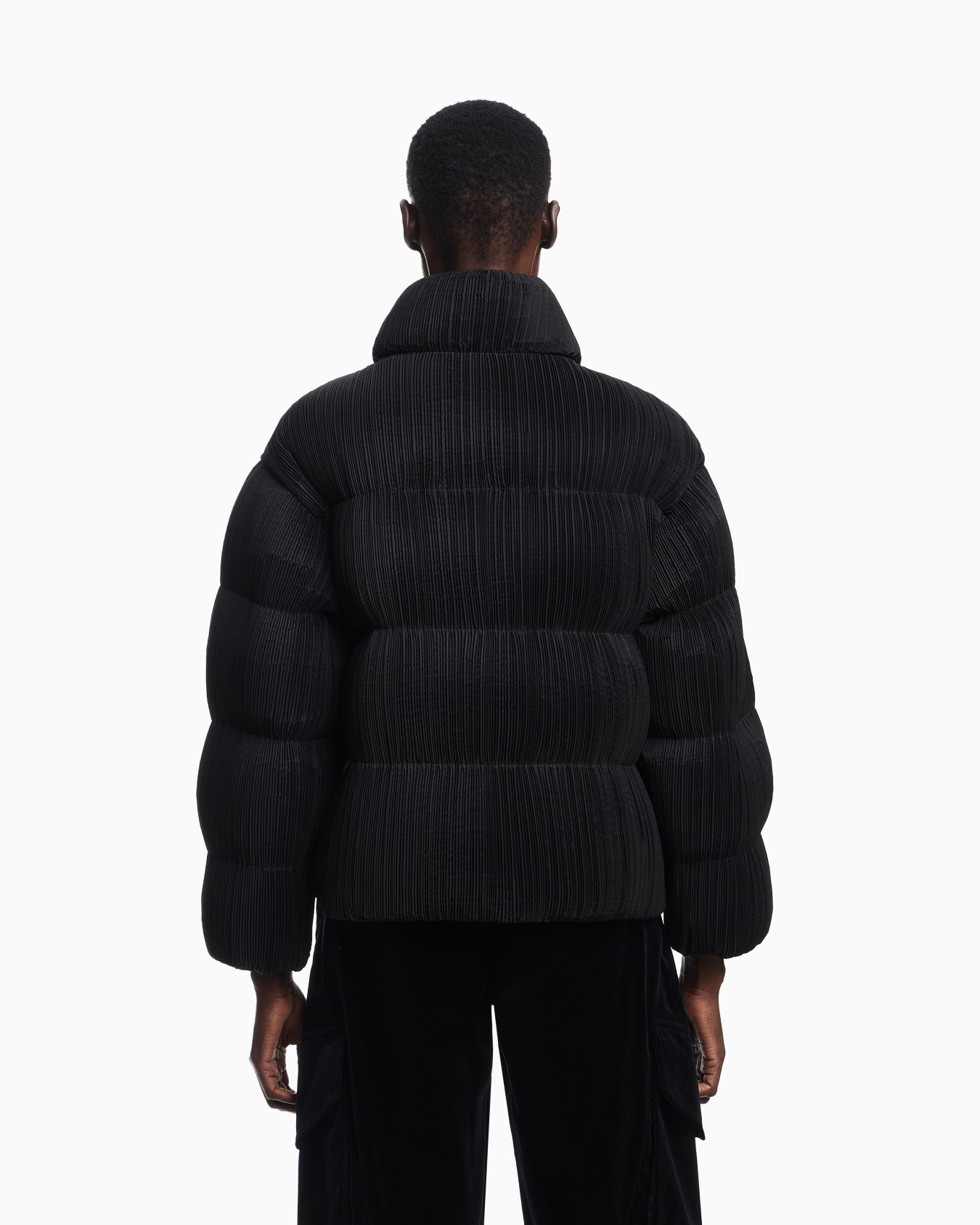 Pleated technical fabric jacket Slide 2