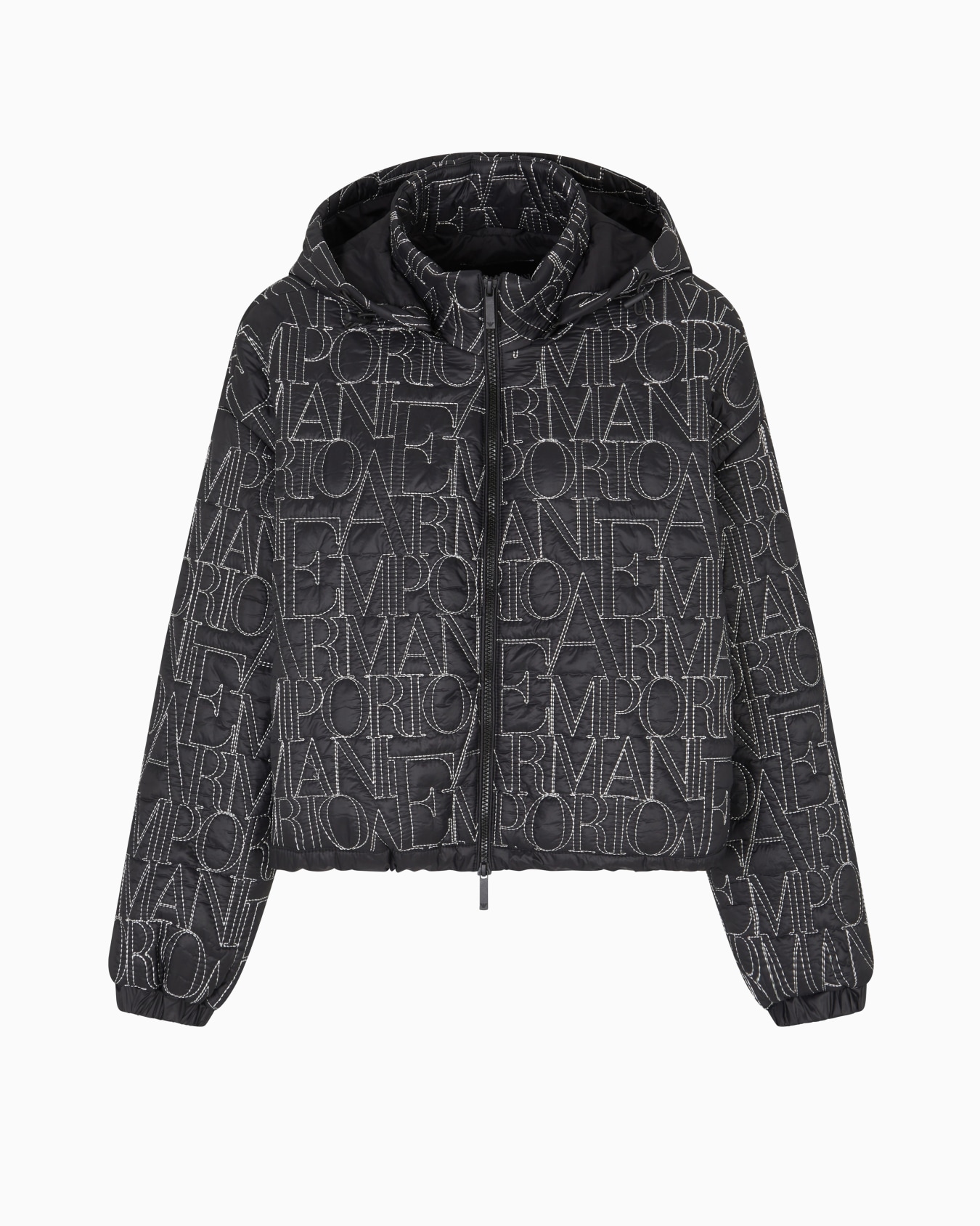 ASV nylon blouson with detachable hood and all-over embroidery Slide 0