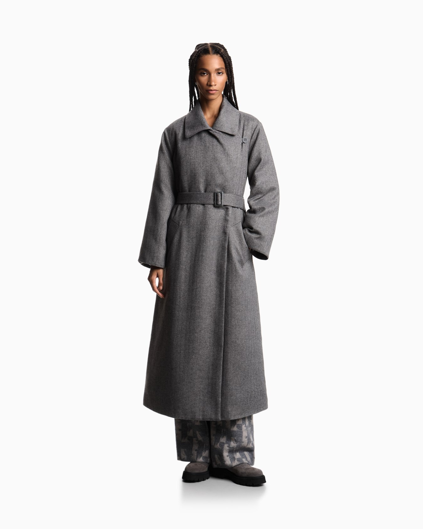Manteau en tissu déperlant à motif chevron Diapositive 1