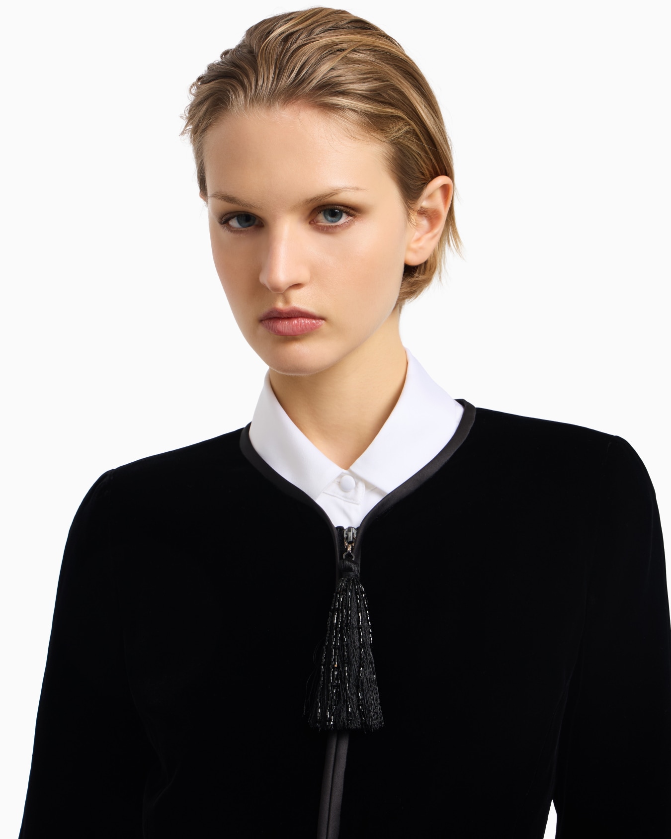 ASV velvet jacket with tassel zip Slide 5