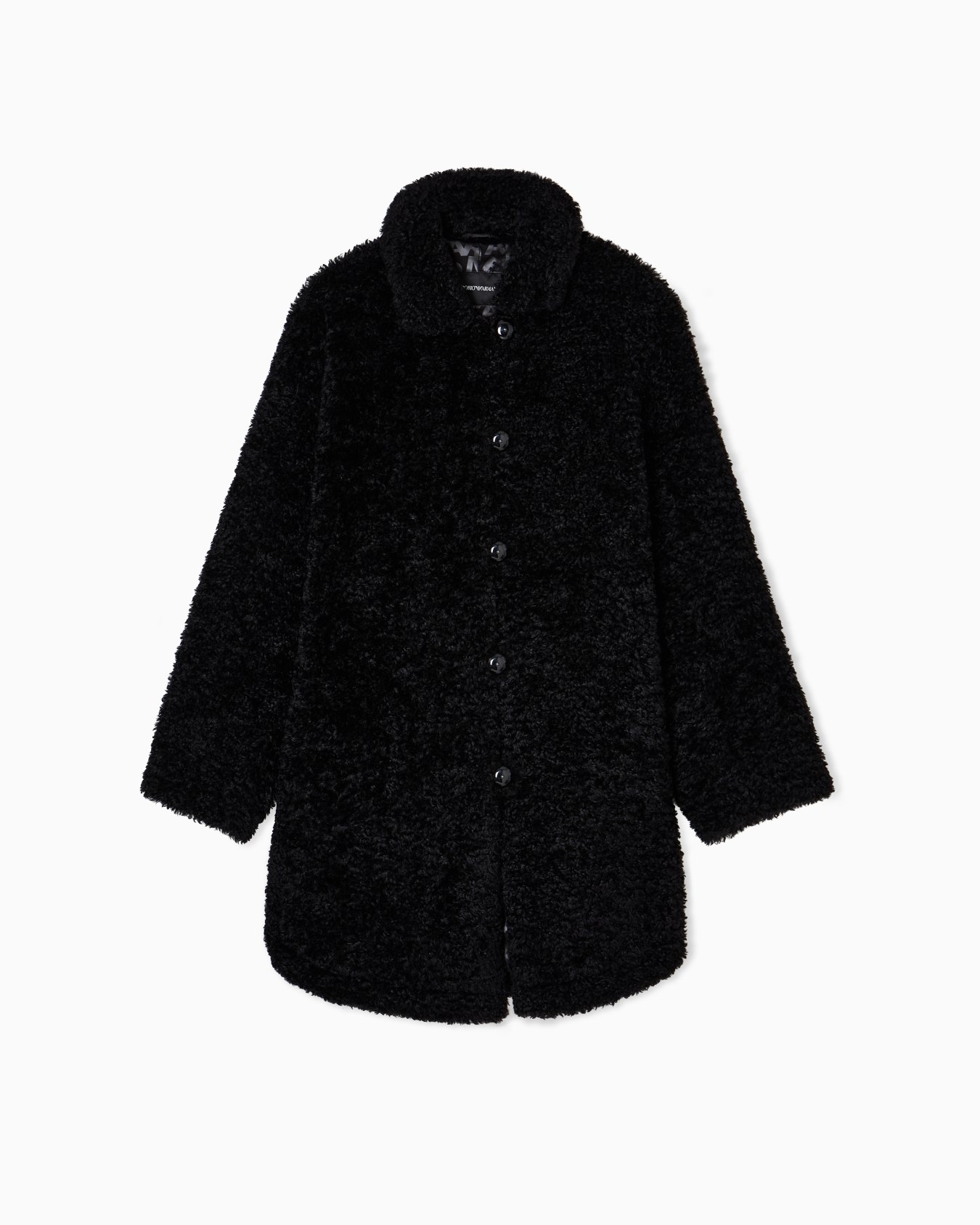Oversized coat in bouclé faux fur Slide 0
