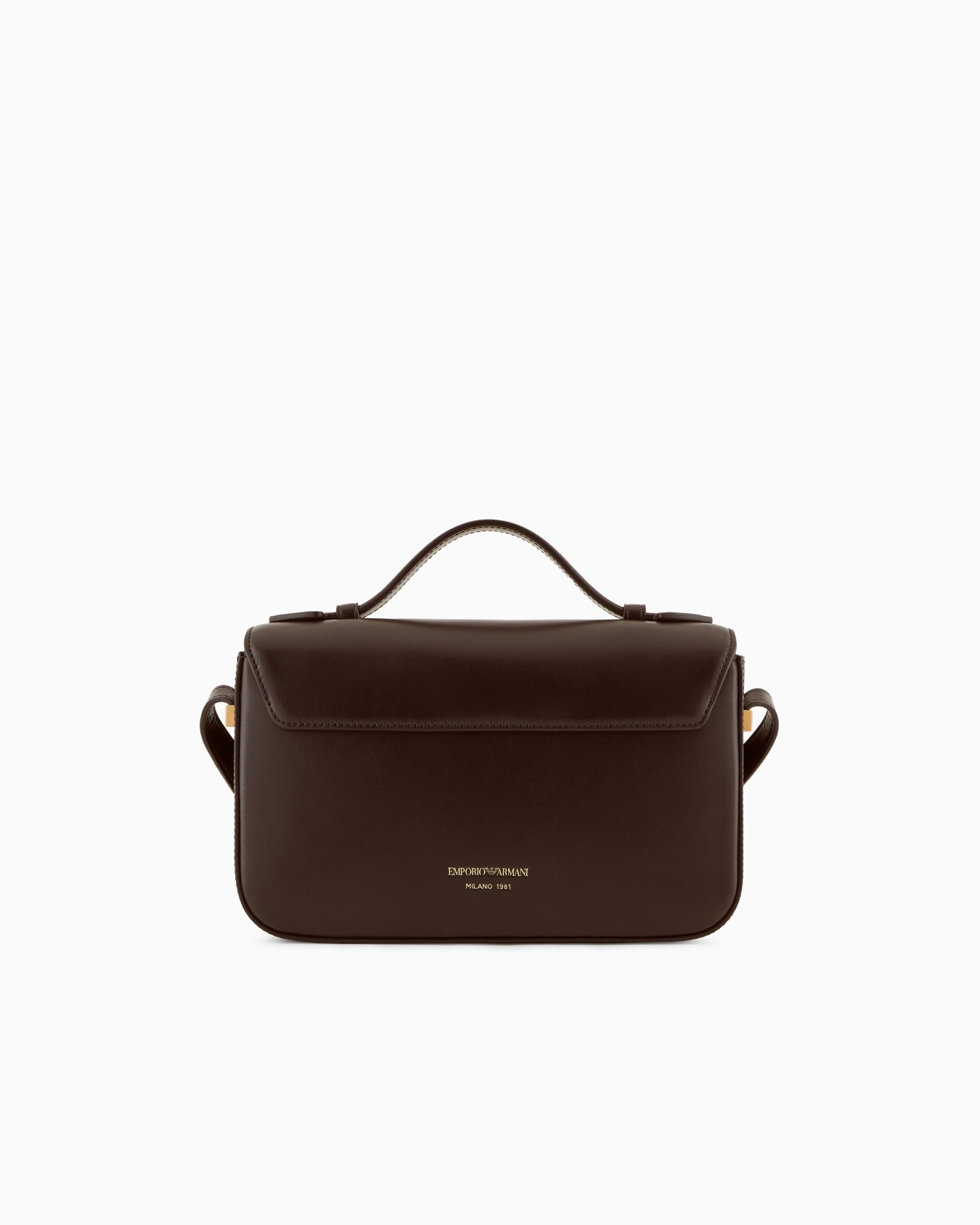 Smooth leather shoulder bag with metal eagle logo Slide 2