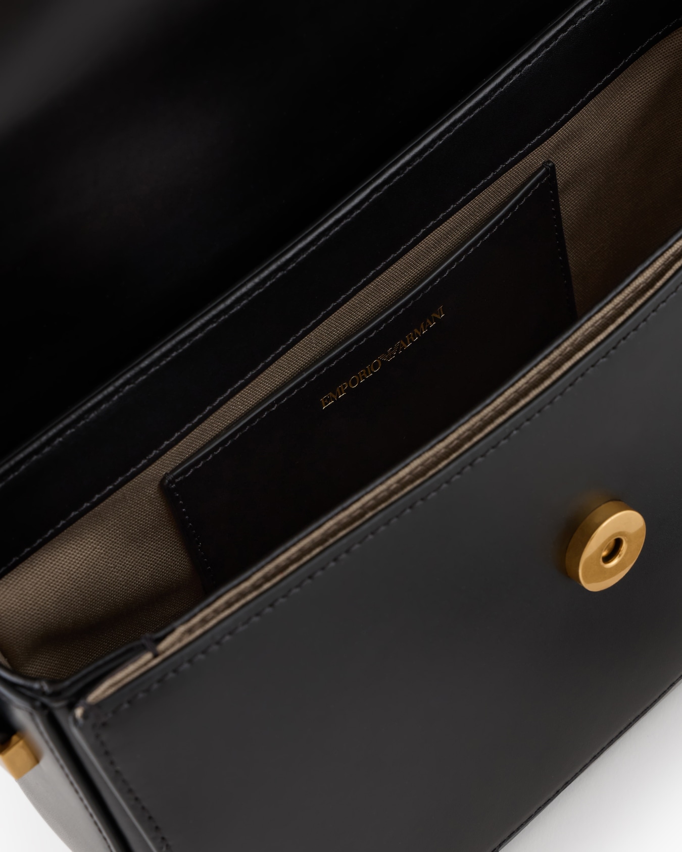 Smooth leather shoulder bag with metal eagle logo Slide 3