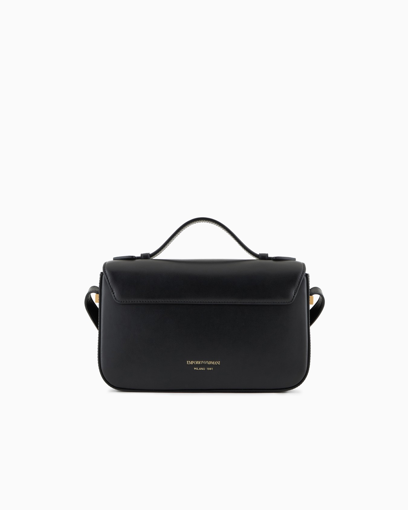 Smooth leather shoulder bag with metal eagle logo Slide 2