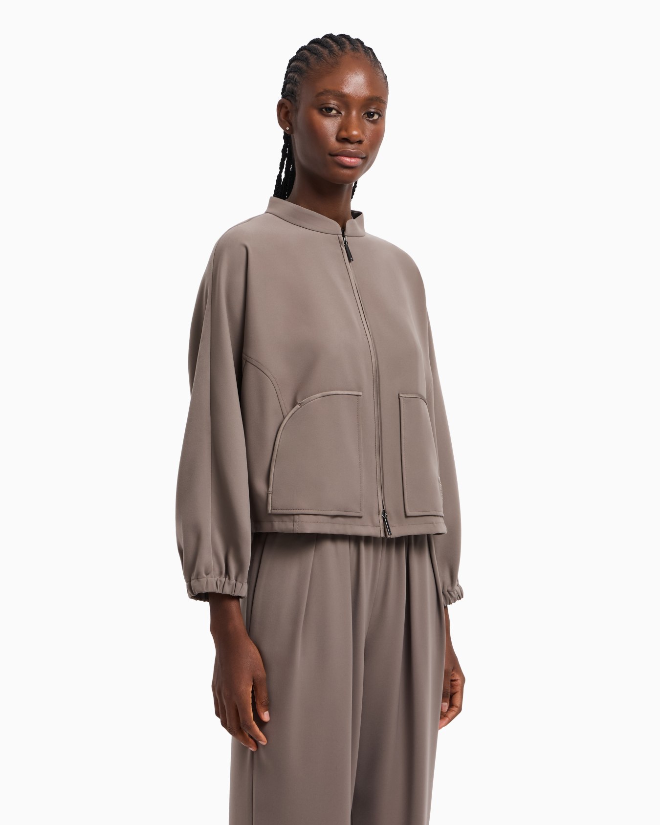 Blouson en cady technique avec broderie logo Diapositive 3