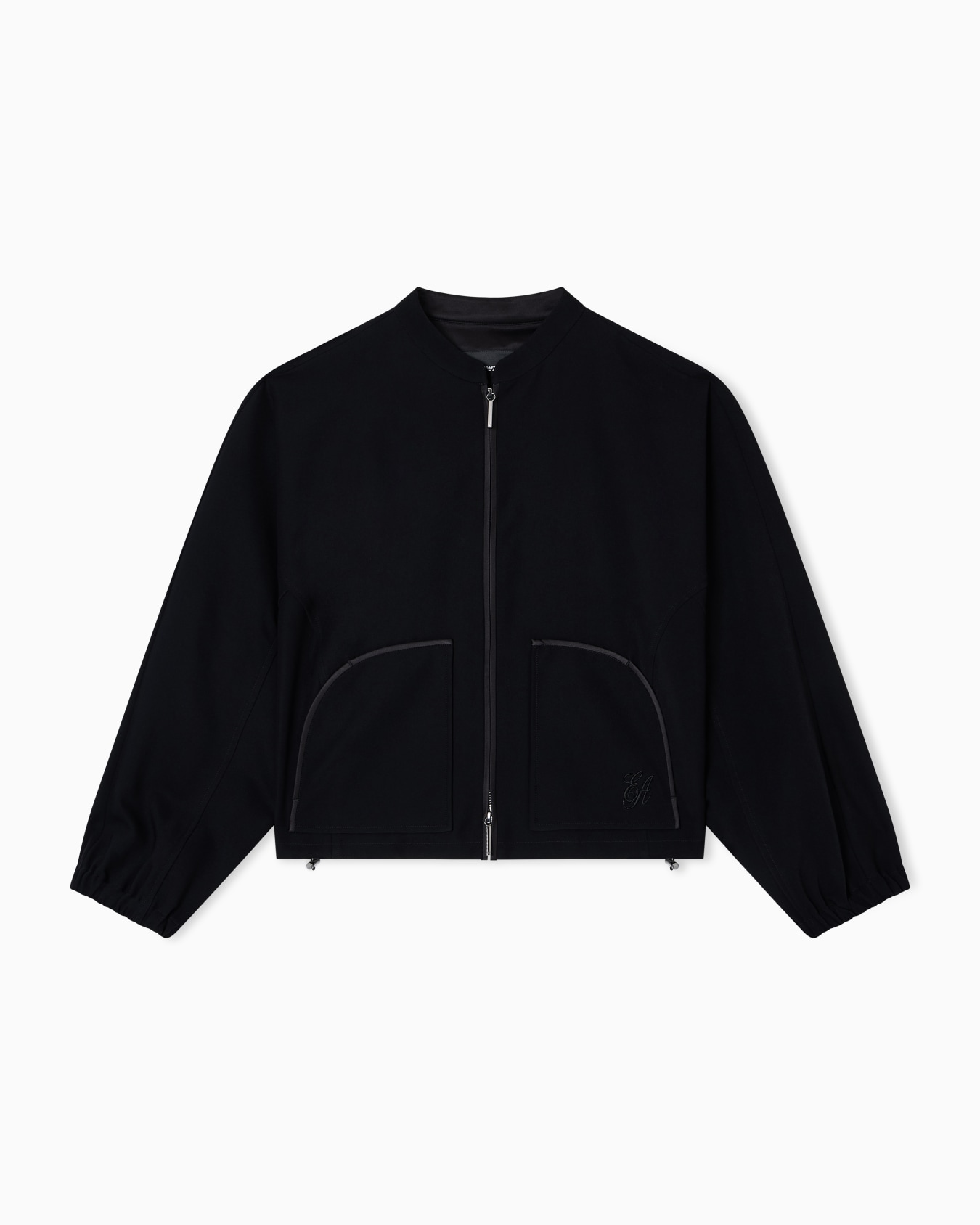 Technical cady blouson with logo embroidery Slide 0