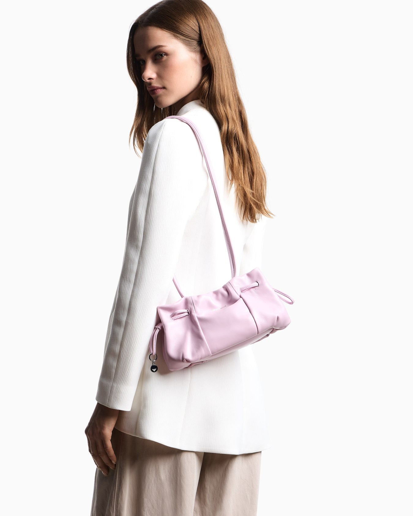 Small shoulder bag with nappa-leather drawstring Slide 5