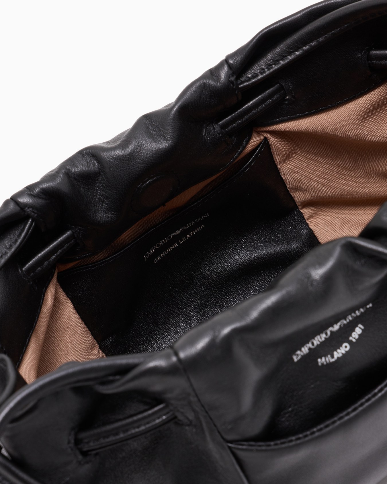 Small shoulder bag with nappa-leather drawstring Slide 3