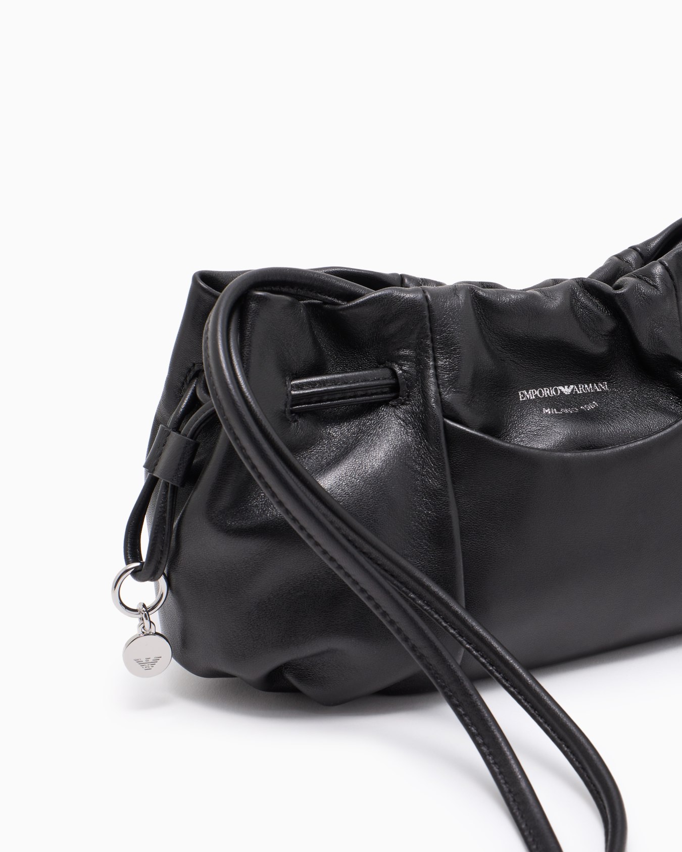 Small shoulder bag with nappa-leather drawstring Slide 4
