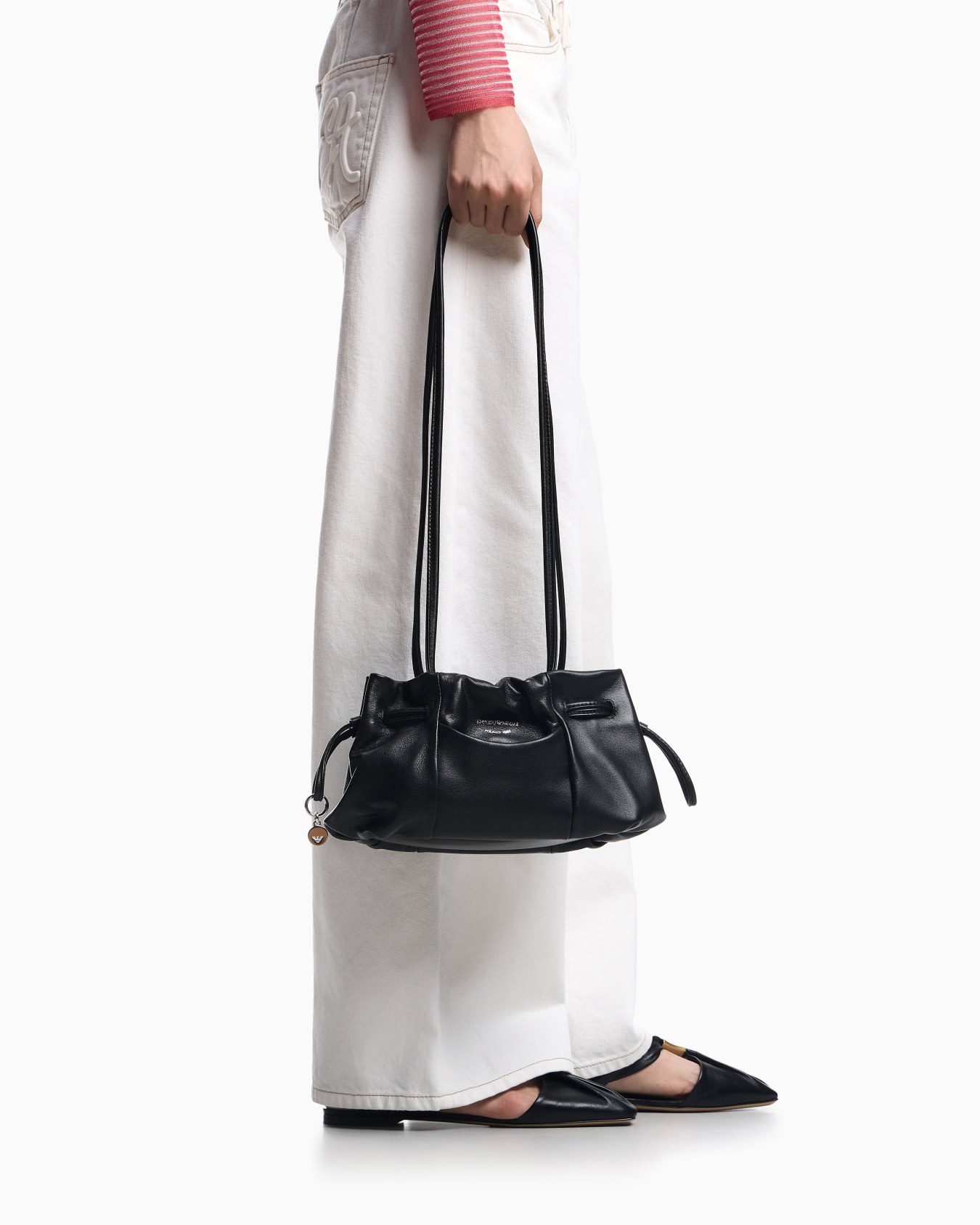 Small shoulder bag with nappa-leather drawstring Slide 5