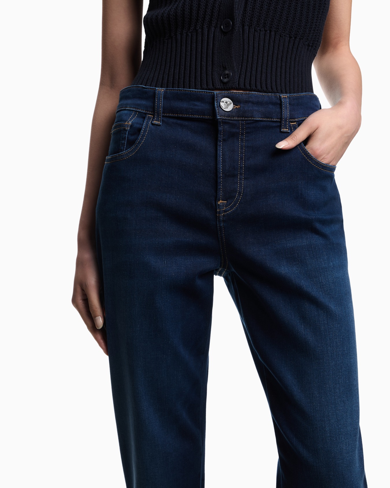 J36 mid-rise, straight-leg, stretch-denim jeans  Slide 4
