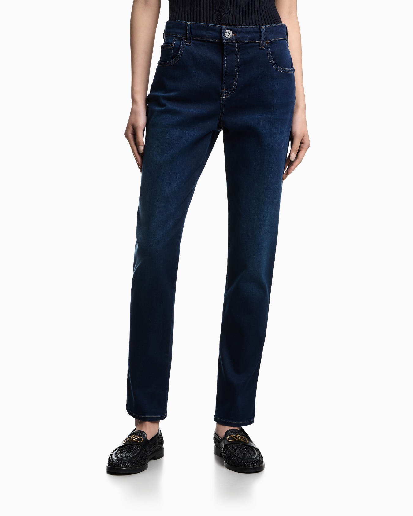 J36 mid-rise, straight-leg, stretch-denim jeans  Slide 3