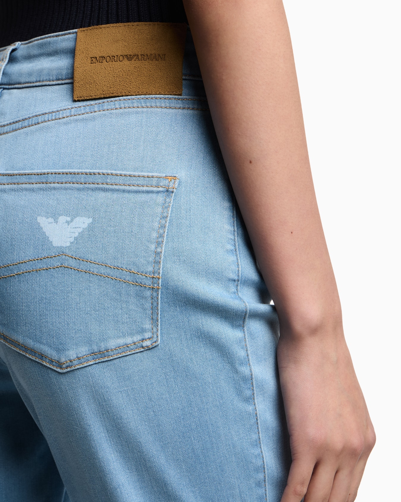 J18 mid-rise super-skinny leg jeans in stretch denim  Slide 4