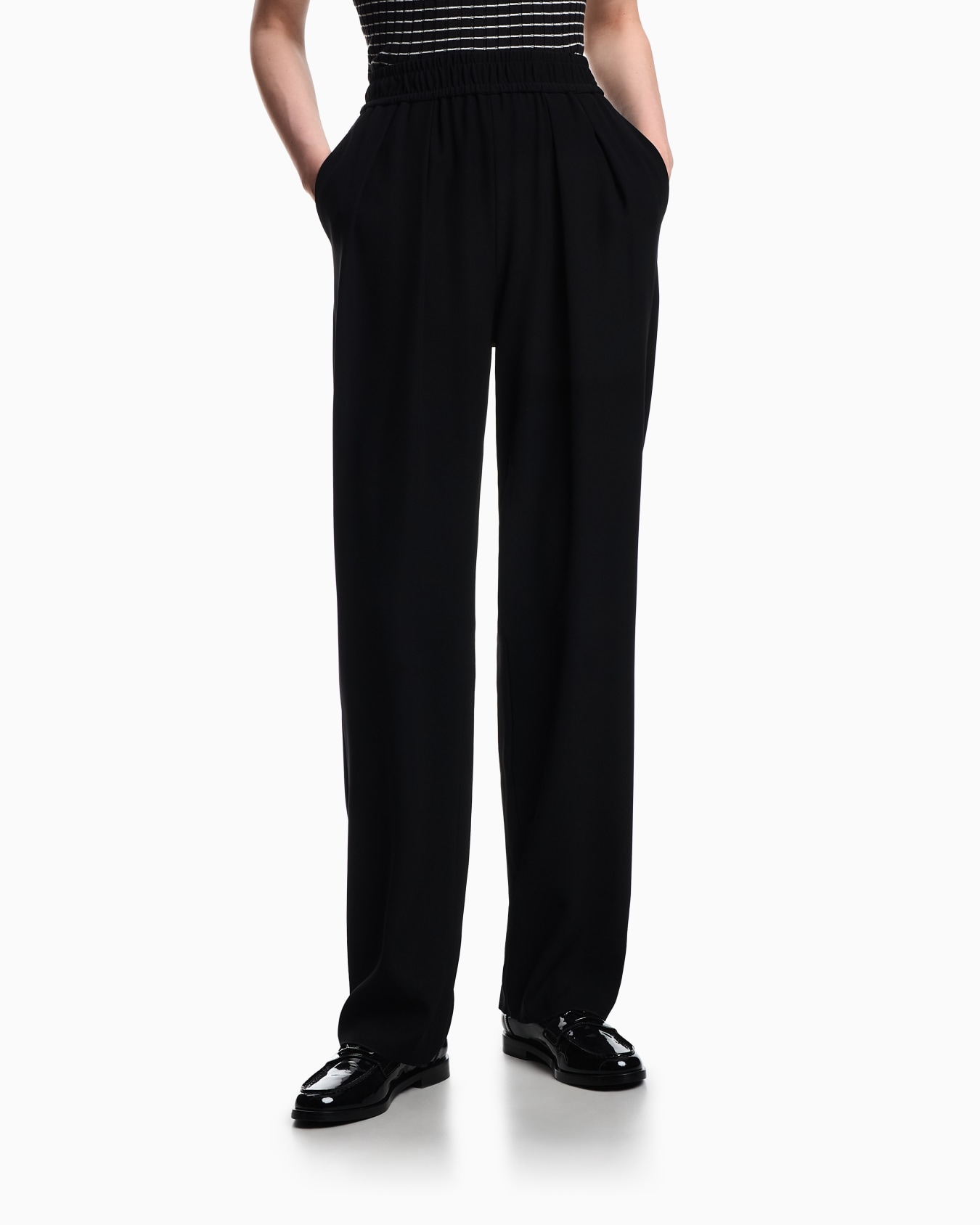 Technical-cady trousers with elasticated waistband Slide 3
