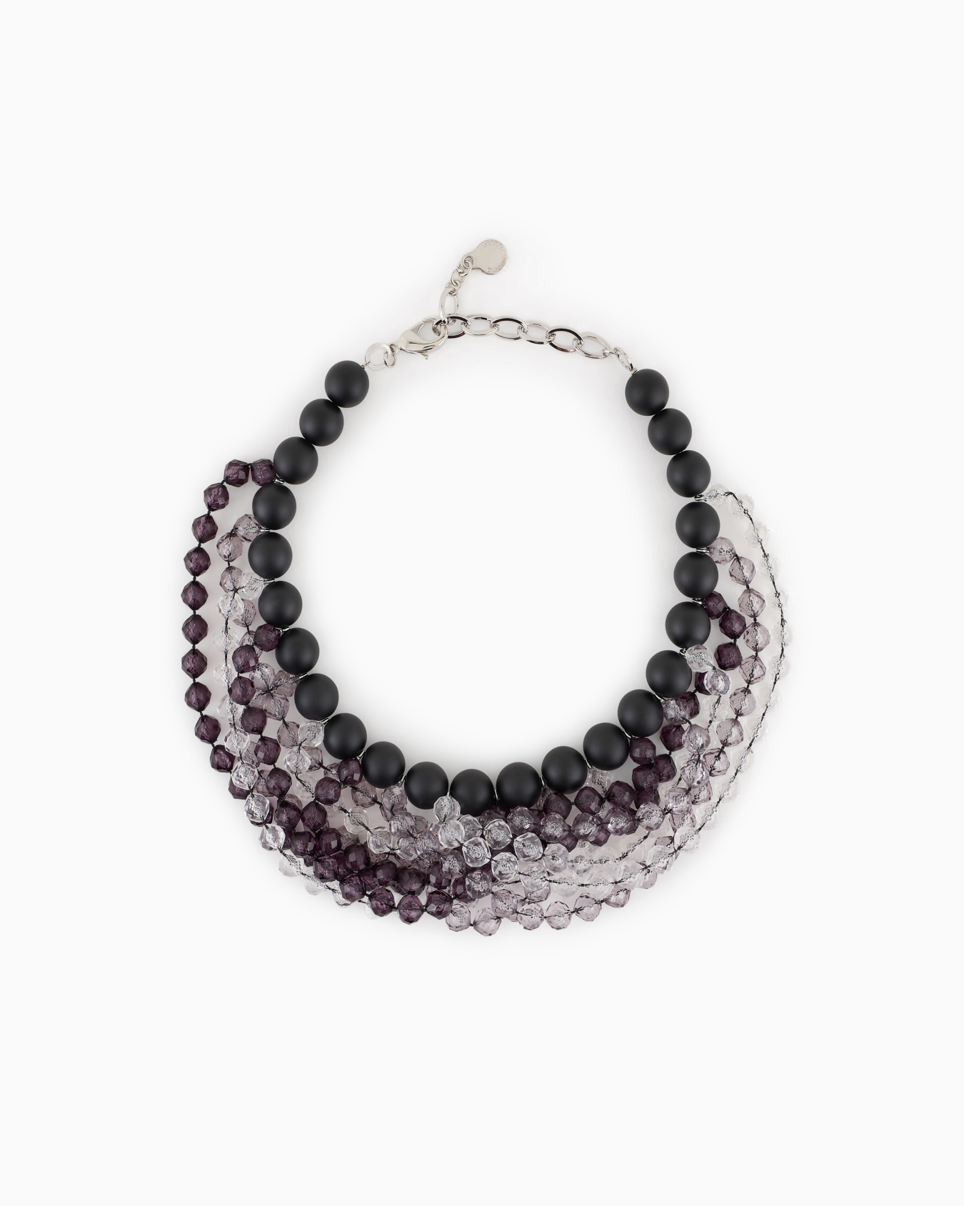 Collar tipo gargantilla multihilo con esferas Diapositiva 0